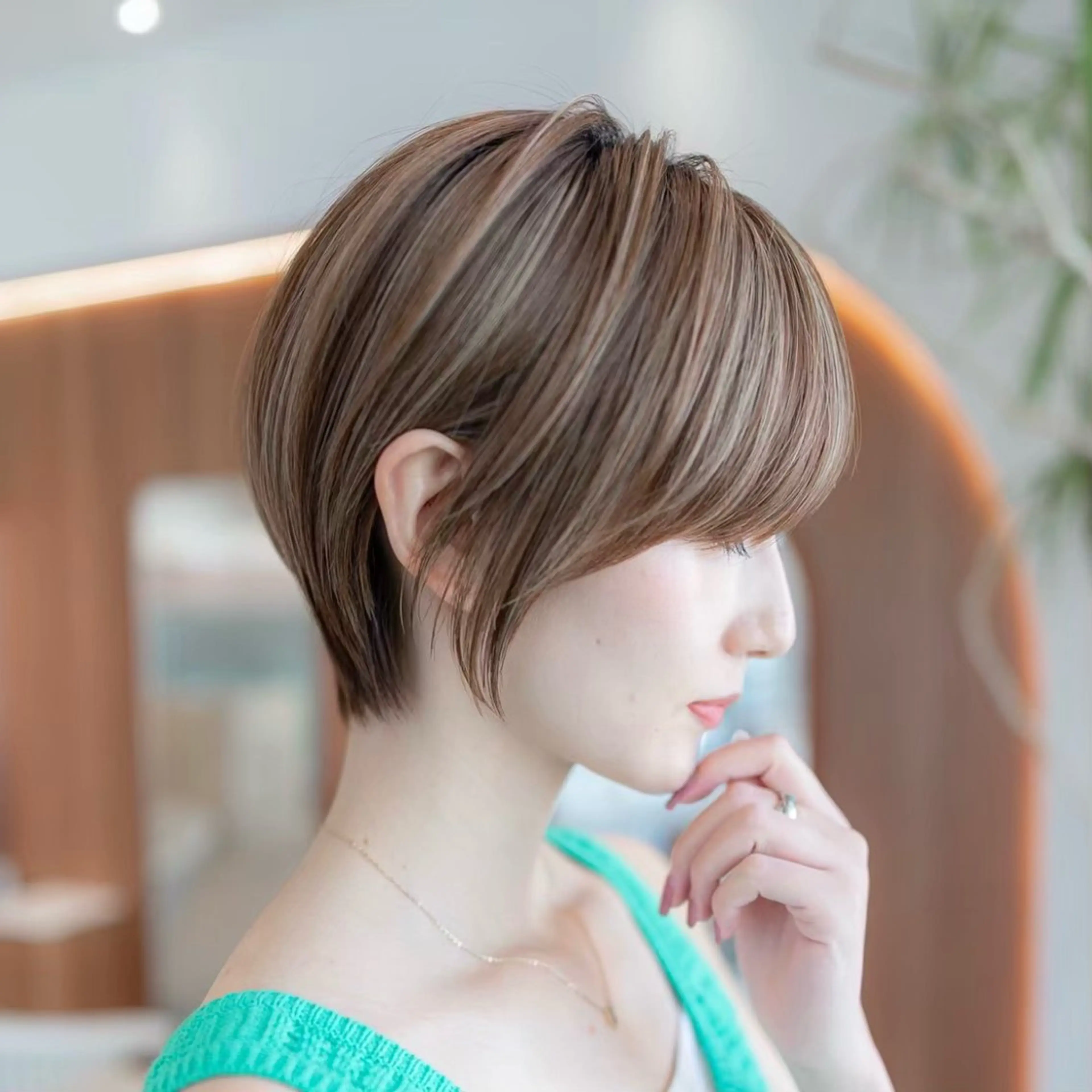 ショート カット ヘアカラー 縮毛矯正 トリートメント 田中航平/渋谷ボブ/ レイヤーボブのヘアスタイル