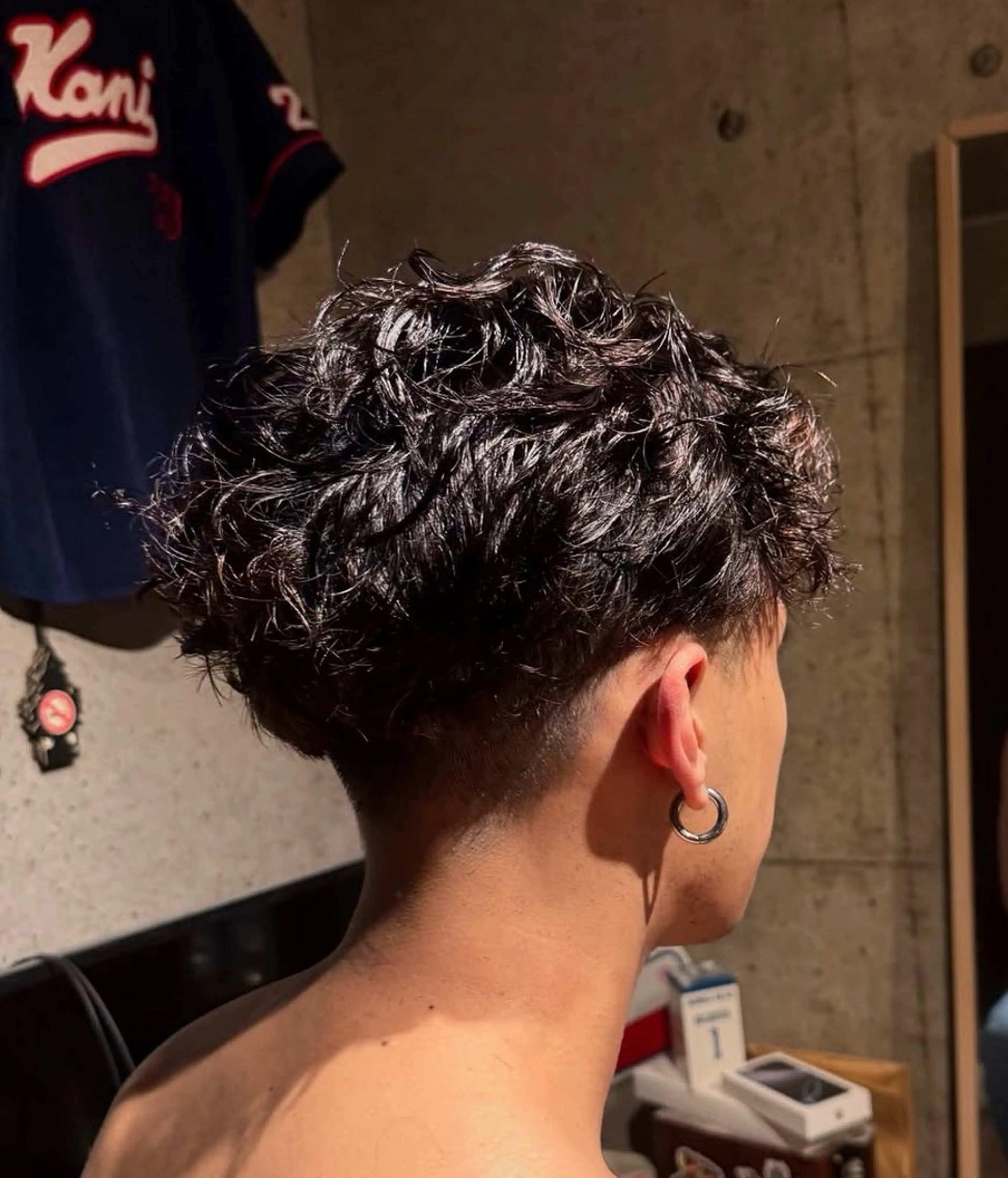 パーマ メンズ 深田 勇獅郎のヘアスタイル