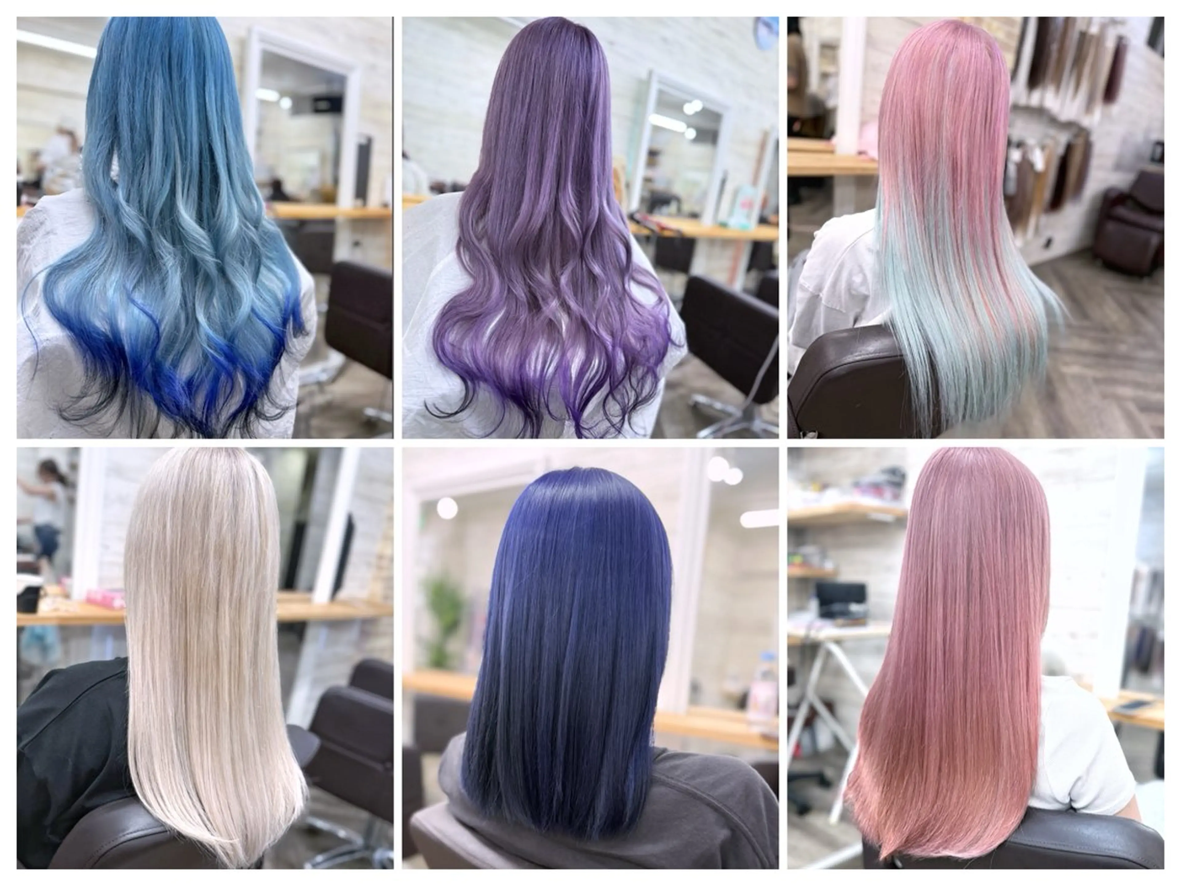 セミロング カラー ブリーチ デザインカラー ヘアカラー エクステ 北沢 隆のヘアスタイル