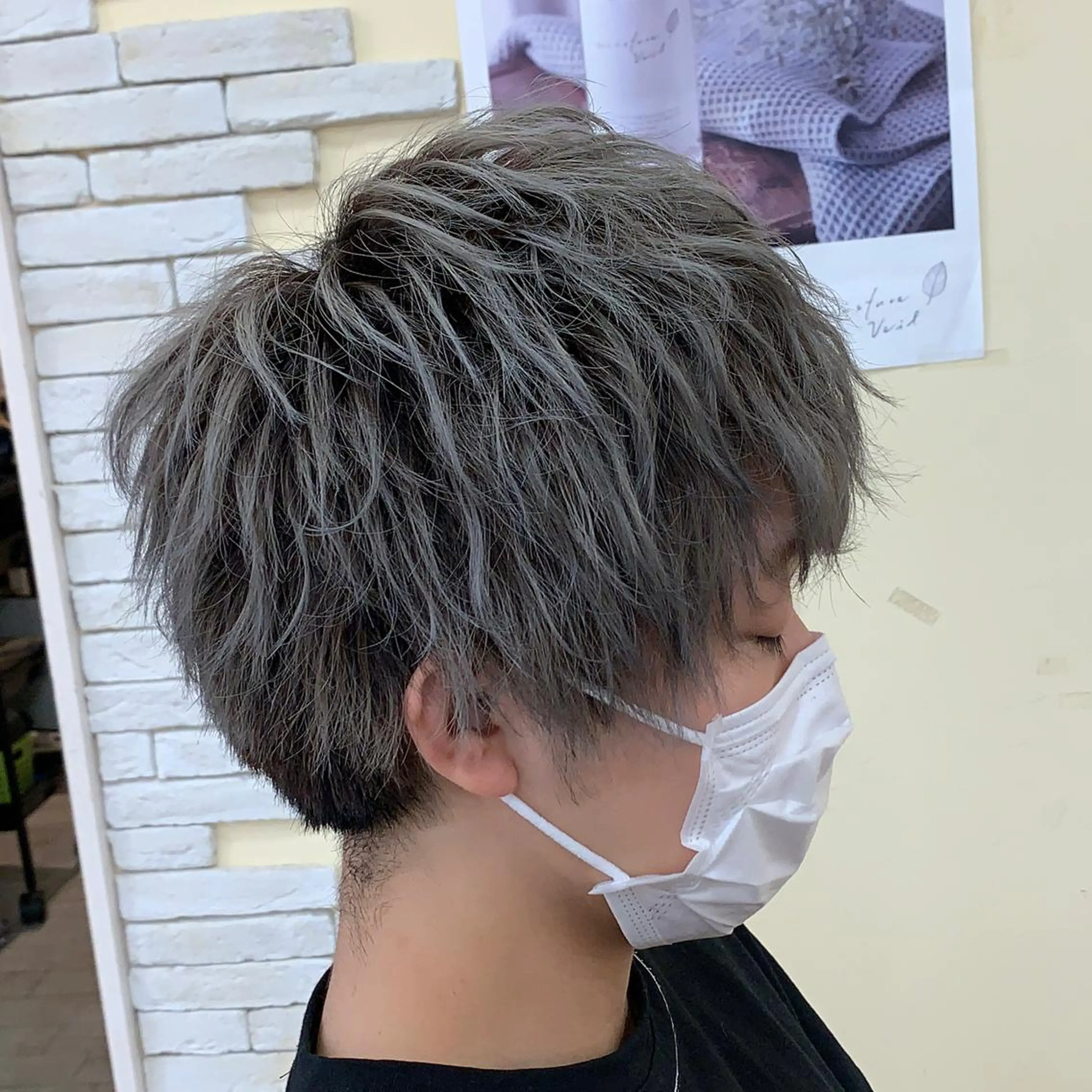 ショート カラー メンズ マッシュ ショートヘア 外ハネヘア シャドウパーマ/ メンズ/KENTAのヘアスタイル