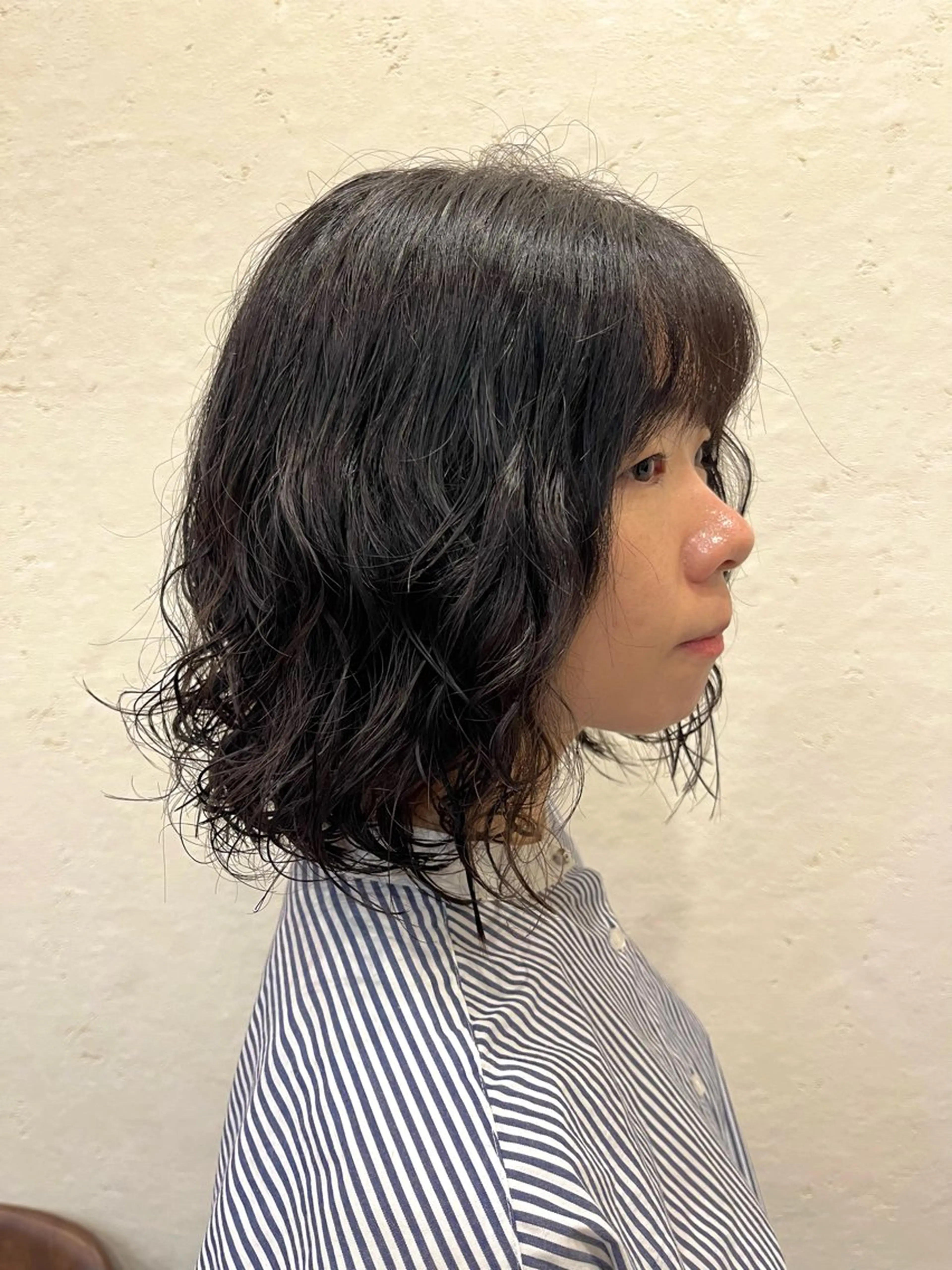 セミロング セミロングパーマ ボブ カット 暖色＊ベージュ ＊くらたあやかのヘアスタイル