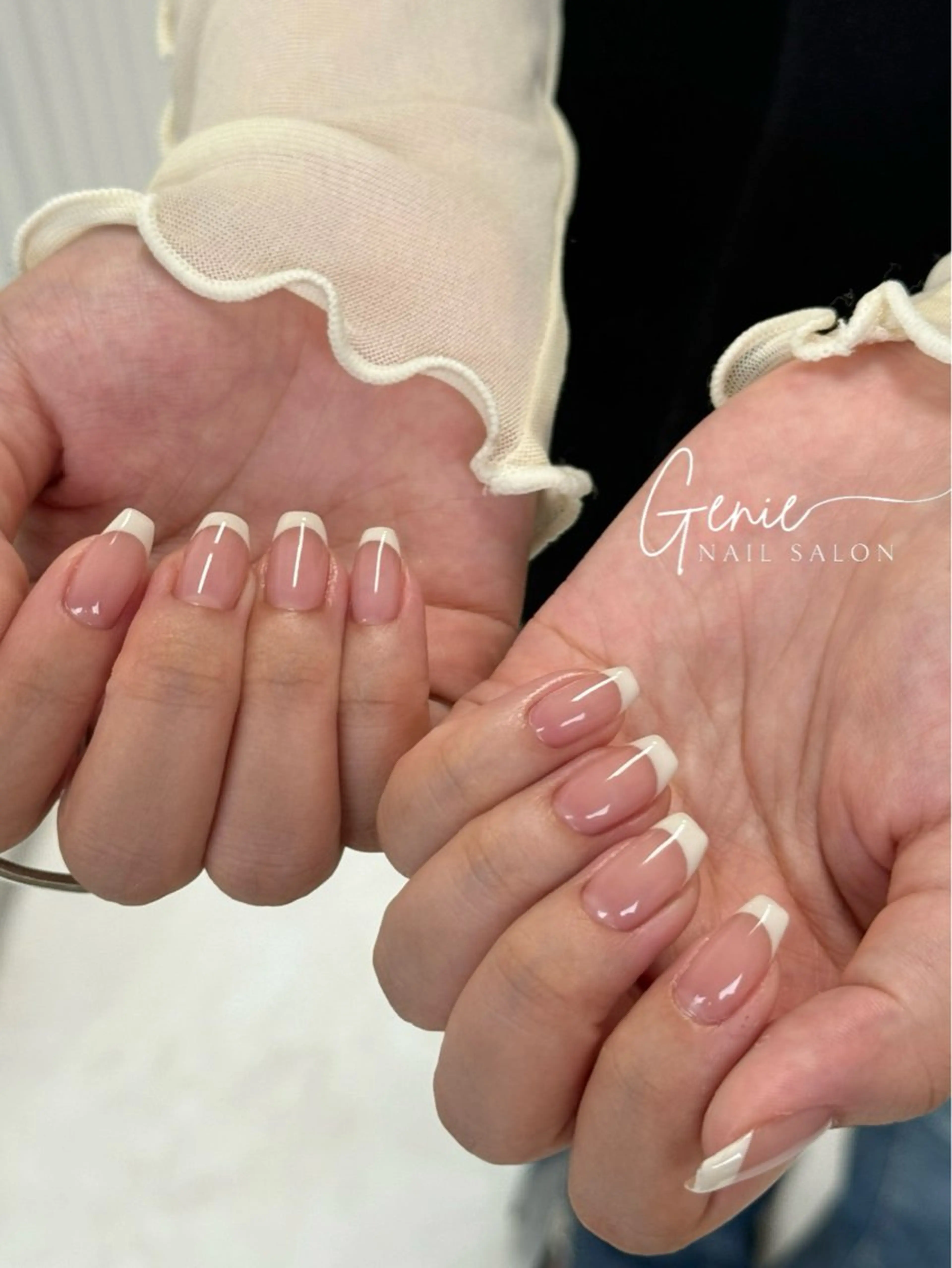 ネイル フレンチネイル ニュアンスネイル ハンドネイル Nail salon Genieのネイルデザイン