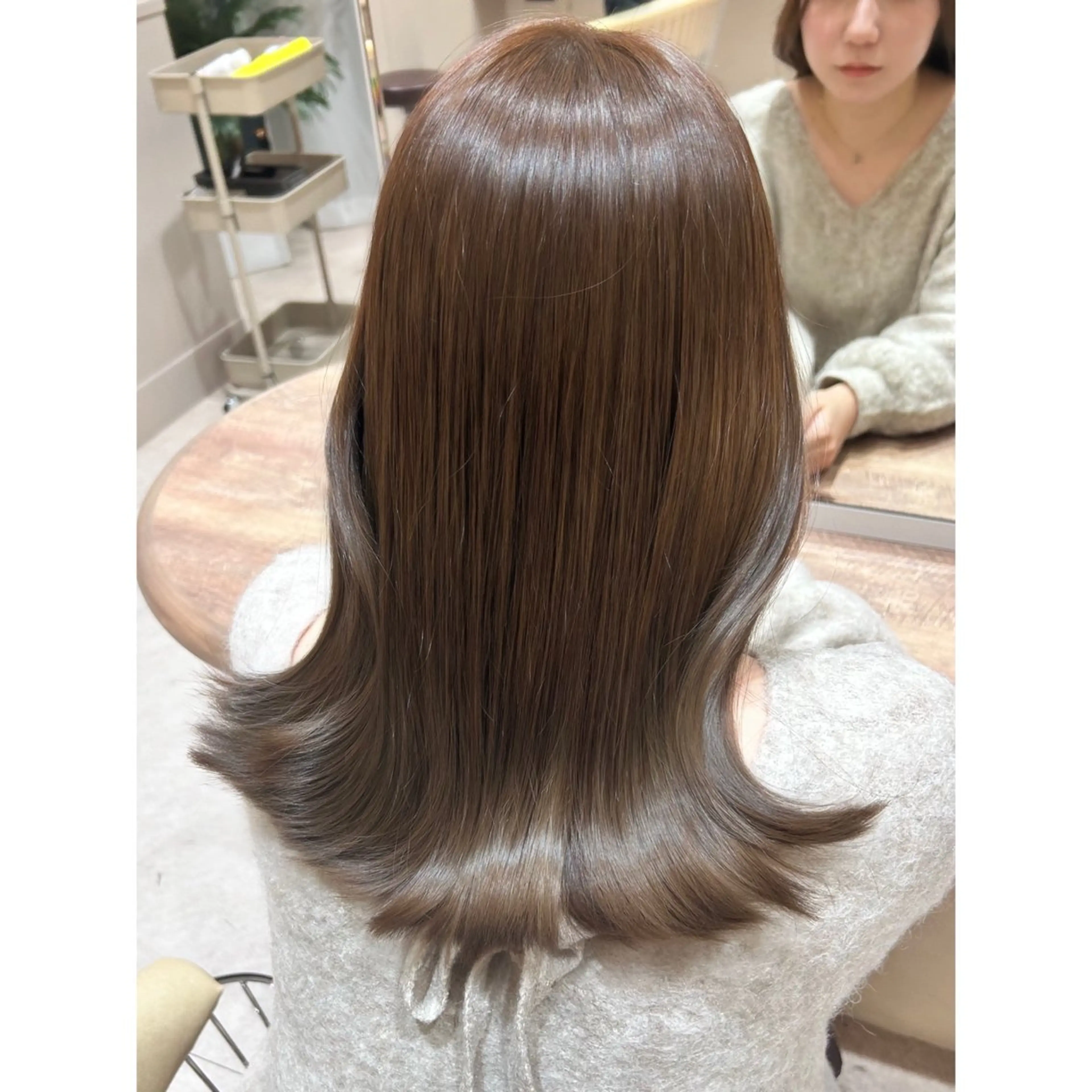 ミディアム カラー ヘアカラー トリートメント レイヤー/艶カラー/ Natsuho💞のヘアスタイル