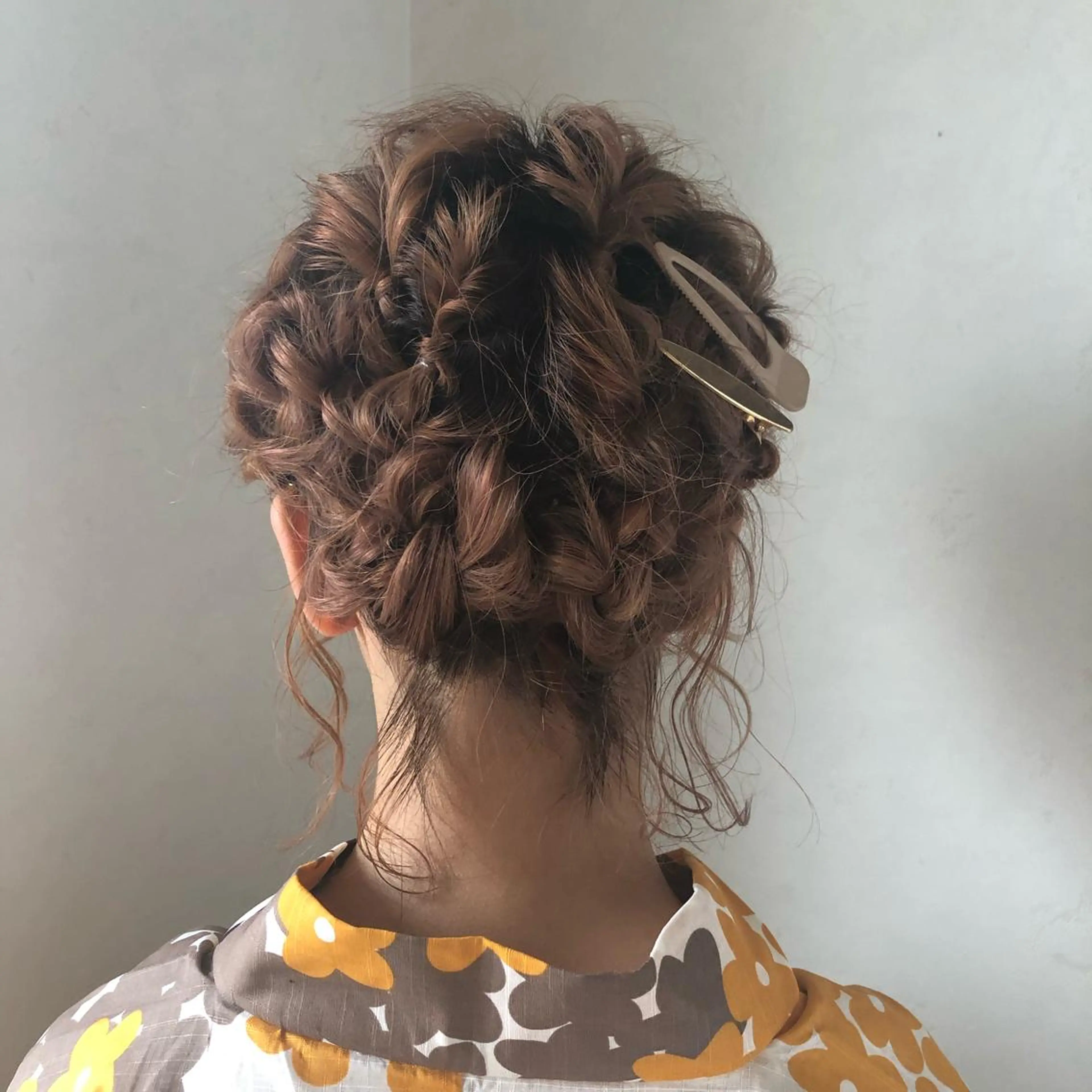 ミディアム パーマ ヘアアレンジ 浴衣 パーマスタイル🔅 sayacaのヘアスタイル