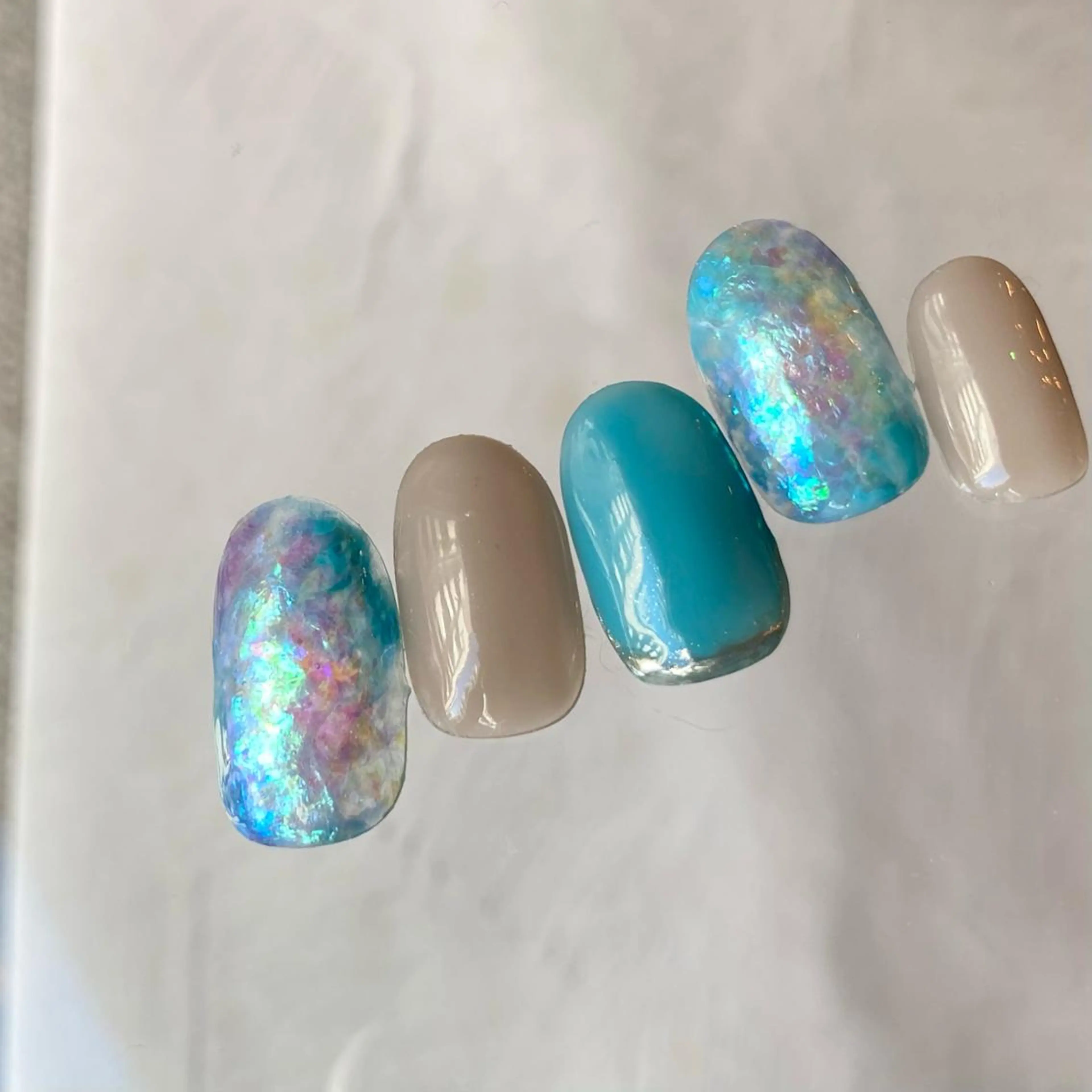 ネイル アートネイル フットネイル ニュアンスネイル 冬ネイル 山田 貴子のネイルデザイン