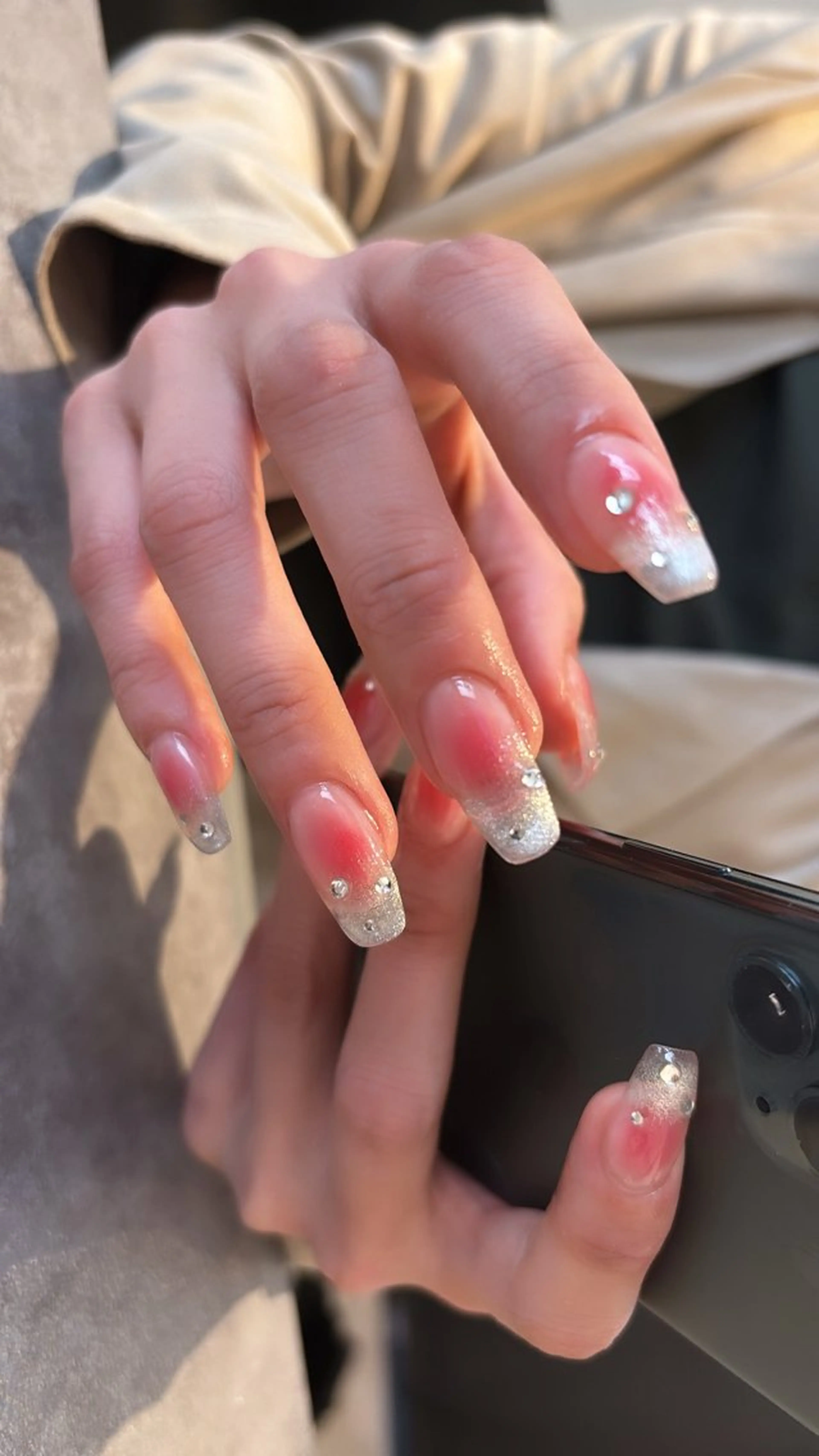 ネイル 長さ出し 持ち込み Mignon 、のネイルデザイン