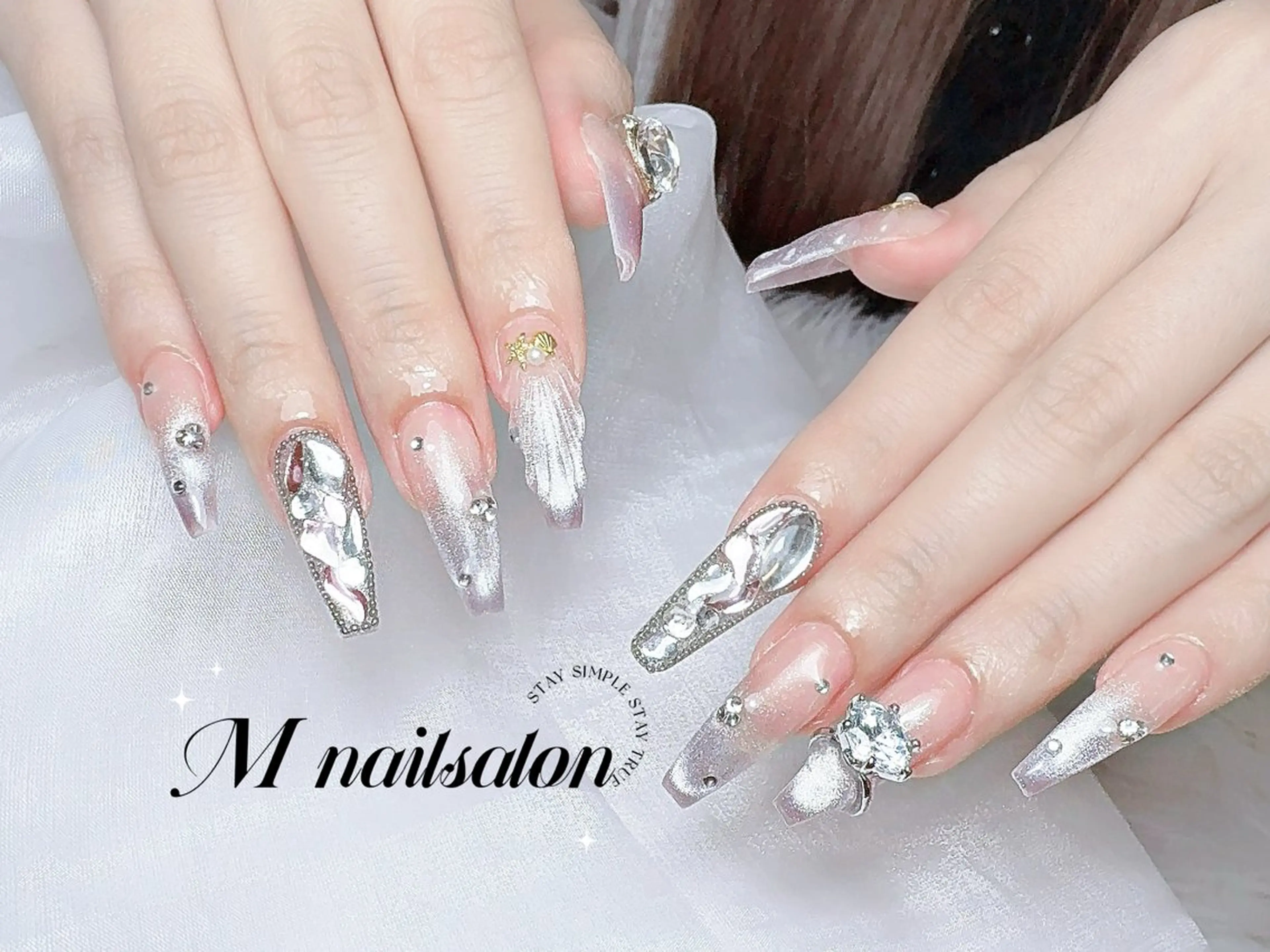 ネイル ハンドネイル M🌷nail 長さだし専門店のネイルデザイン