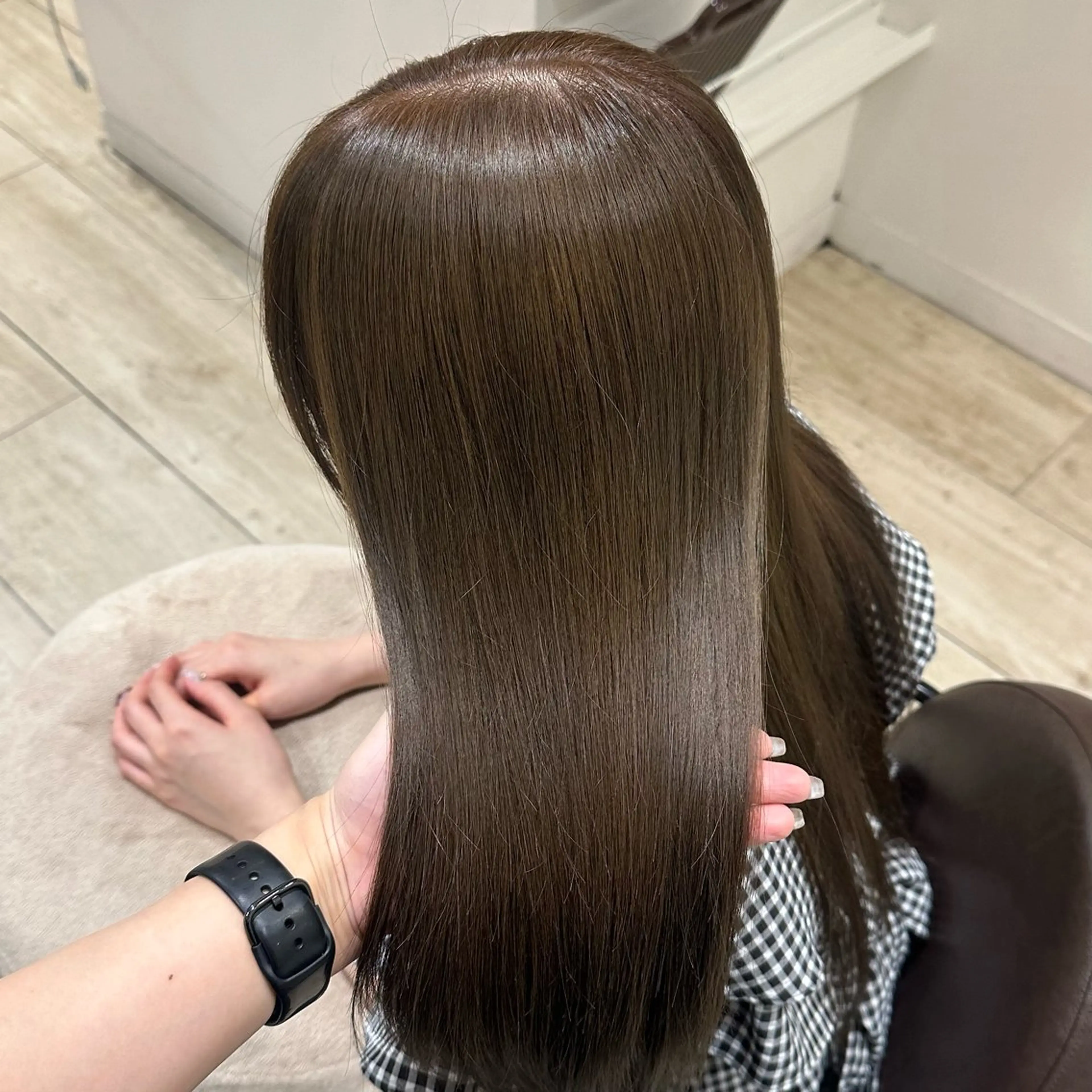 ❤︎韓国風全体カット+ブリーチ無しケアWカラー+クイック髪質改善3stepトリートメント❤︎の写真