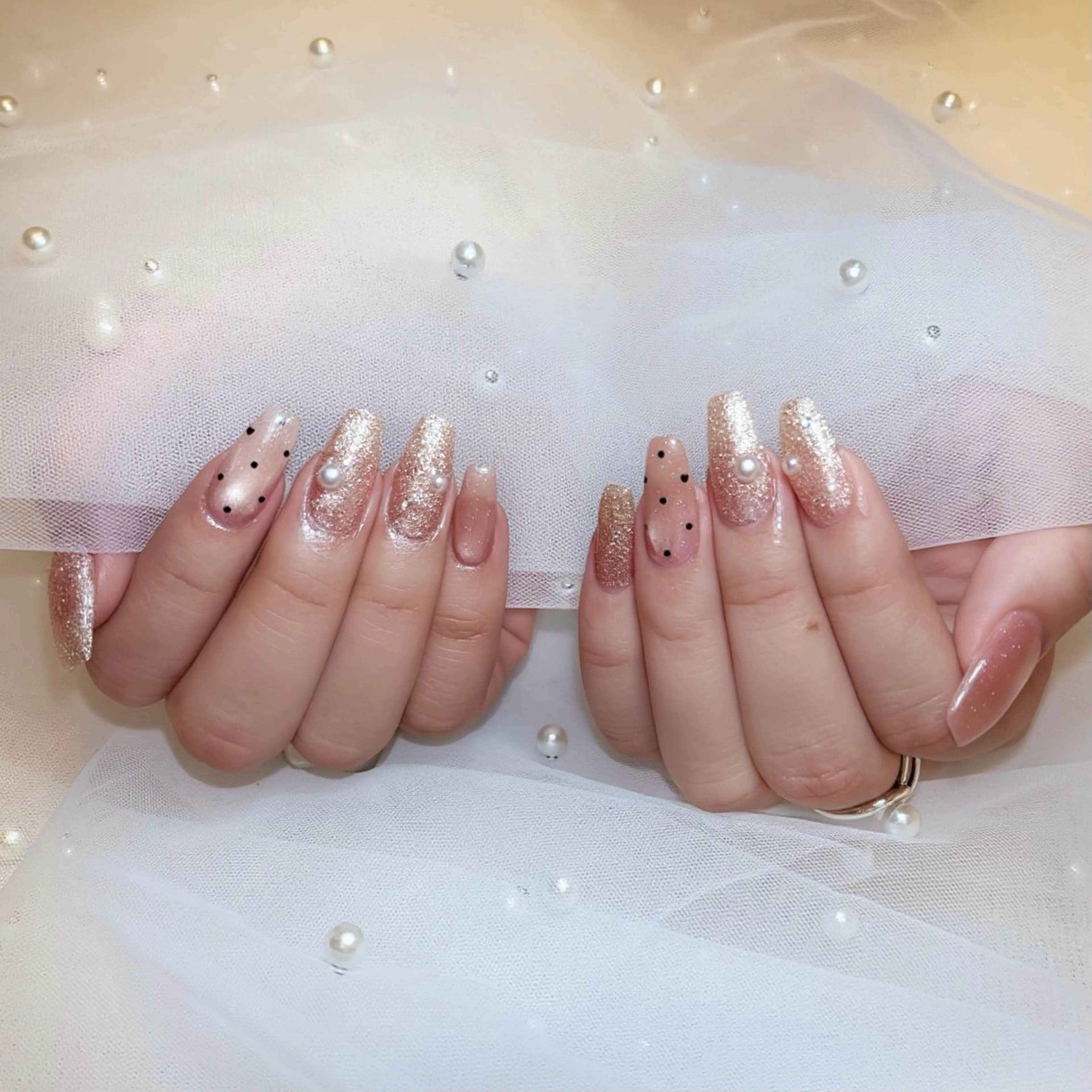 ネイル ドット マグネットネイル ハンドネイル Champ瓢箪山店 つかもとのネイルデザイン