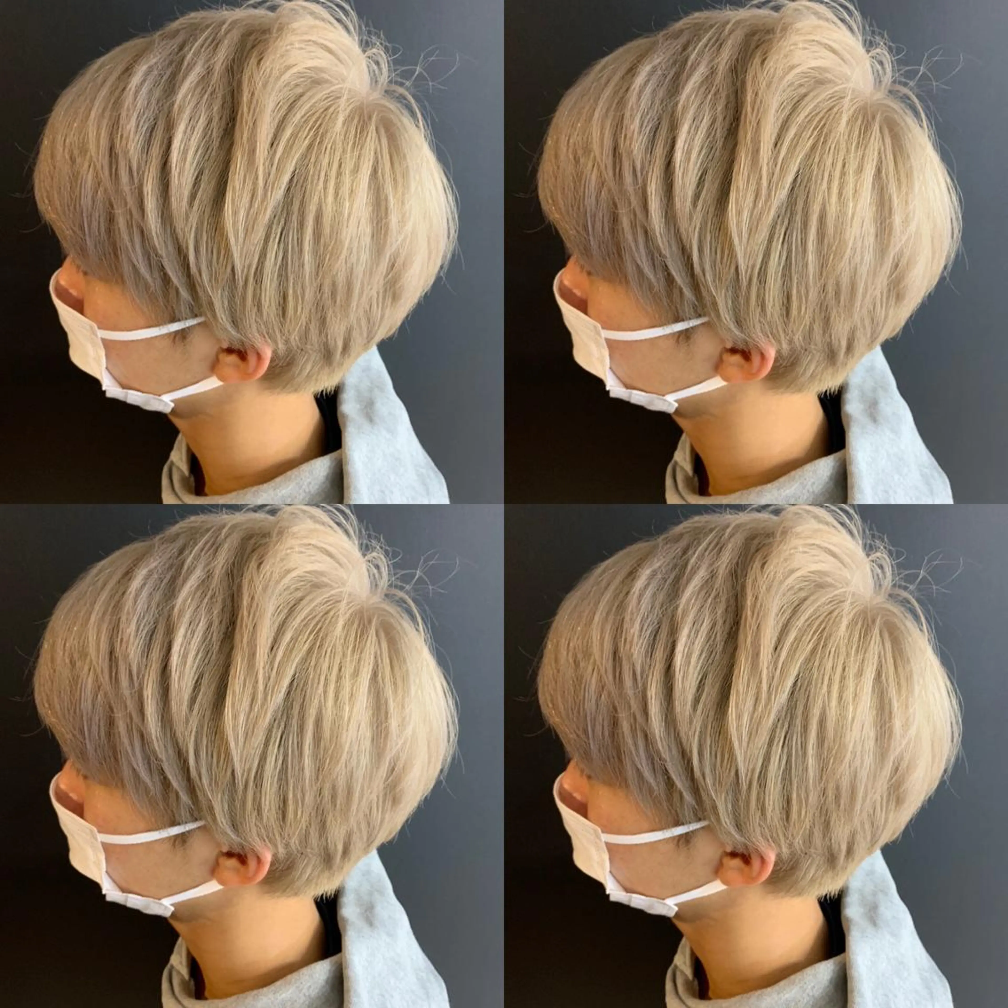 ショート カラー ブロンド グレージュ カット ヘアカラー トリートメント ✨髪質改善✖︎顔周り レイヤー✨ナカムラのヘアスタイル