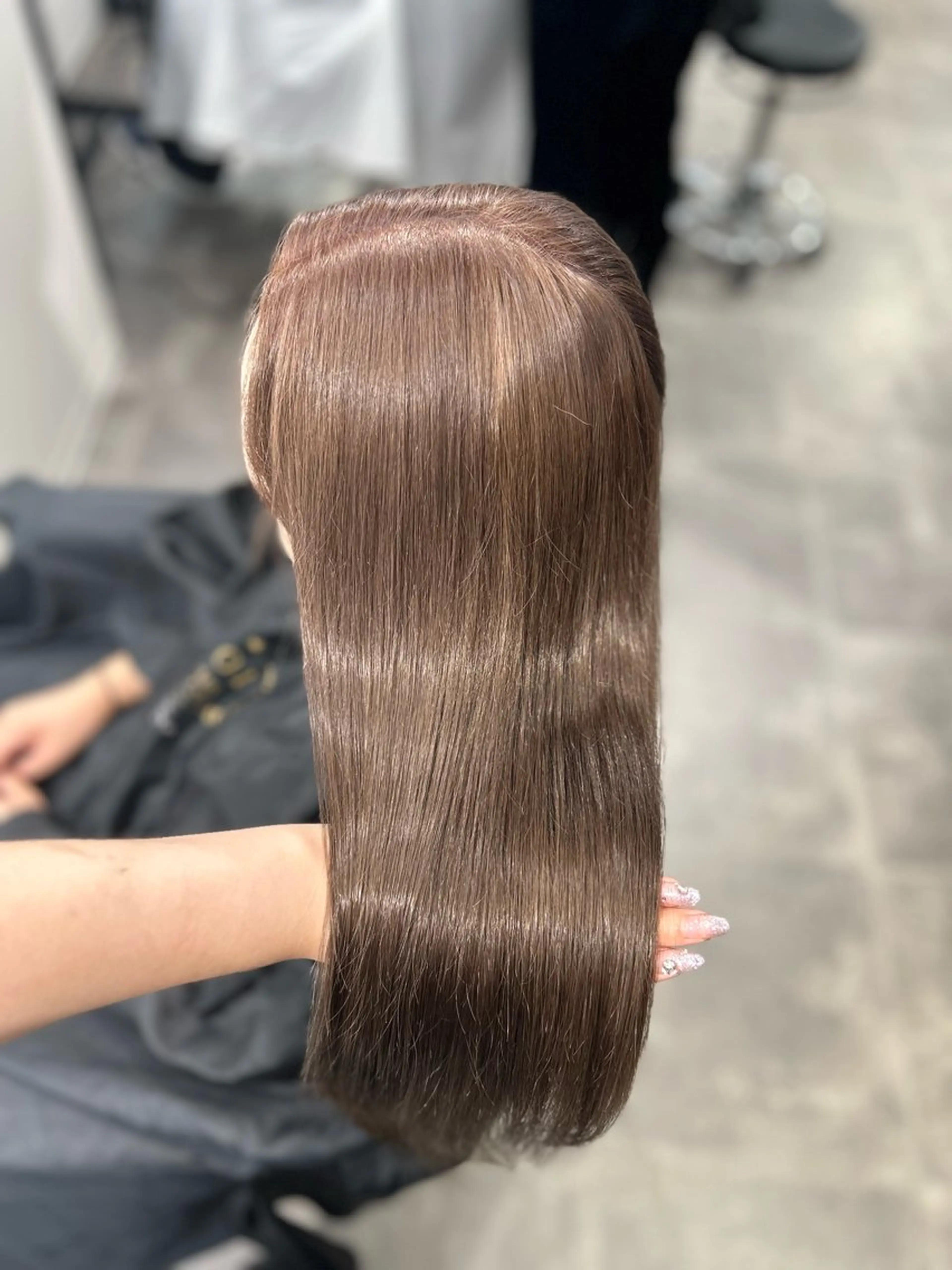 セミロング カラー ヘアアレンジ ベージュカラー ブリーチ ケアブリーチ カット ヘアカラー トリートメント ヘアセット 💎韓国/ レイヤー カット/ 暖色🫧のヘアスタイル