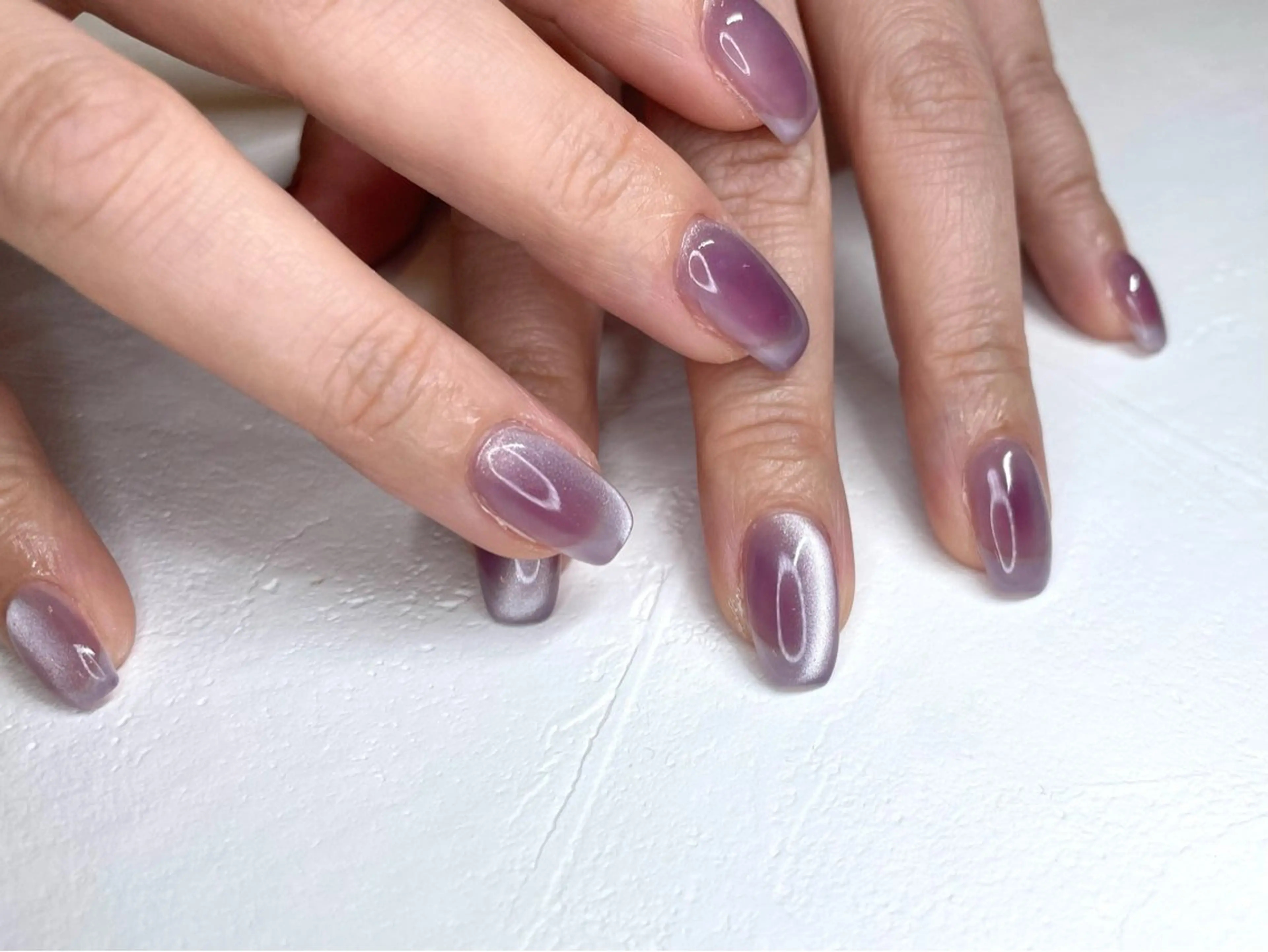 ネイル ジェルネイル 韓国ネイル マグネットネイル マグネットワンカラー ニュアンスネイル MARU NAIL manamiのネイルデザイン