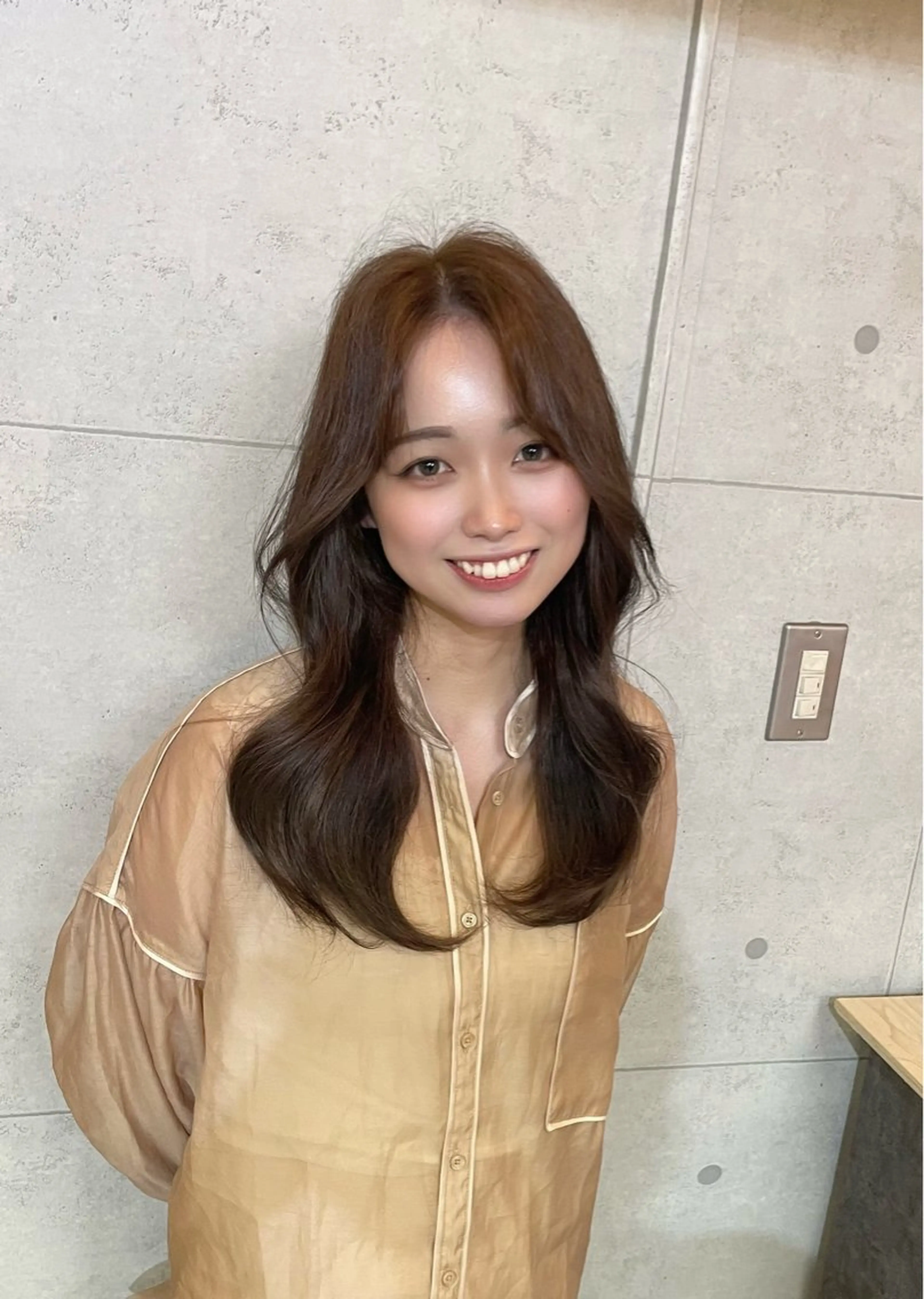 セミロング ヘアカラー 渡邉 怜のヘアスタイル