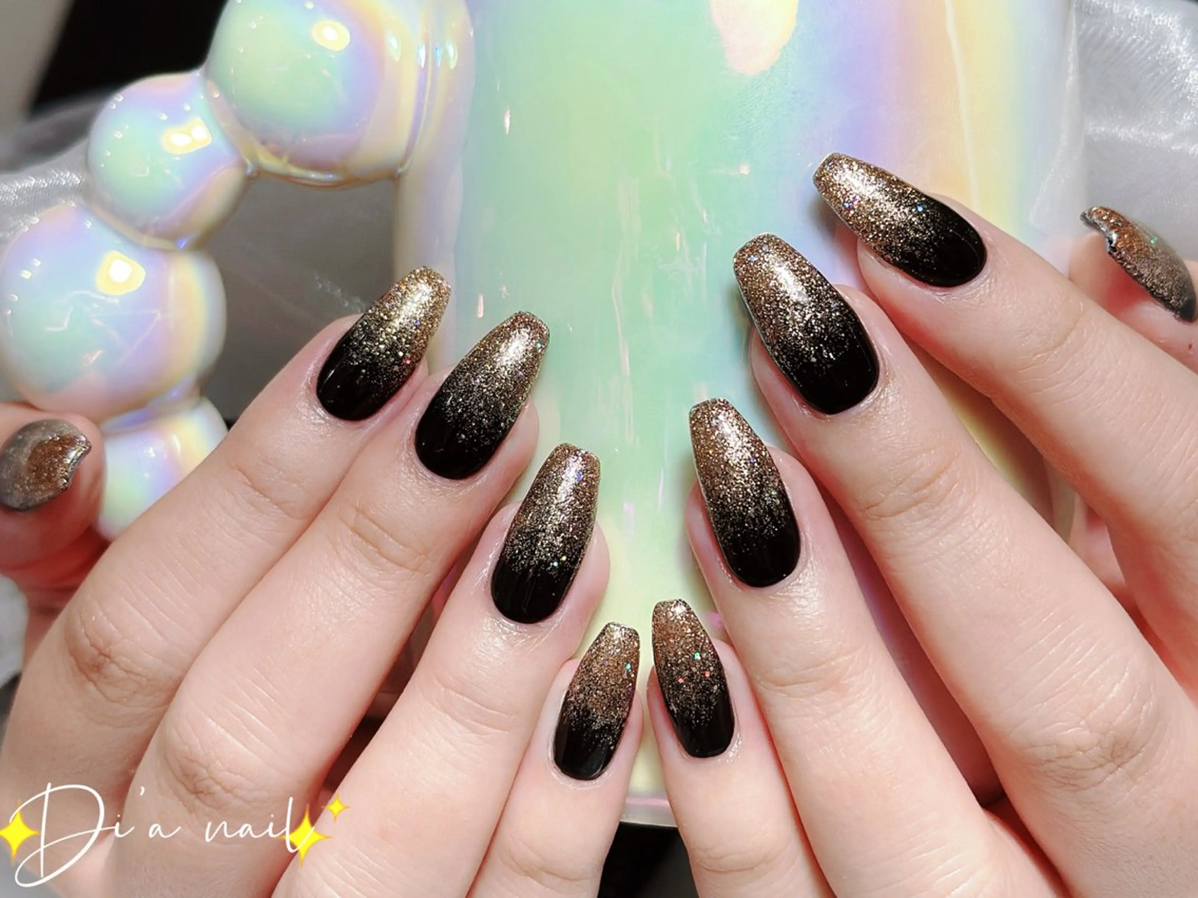 ネイル チークネイル ジェルネイル グラデーション マグネットネイル ニュアンスネイル Di'a nail ネイルサロンのネイルデザイン