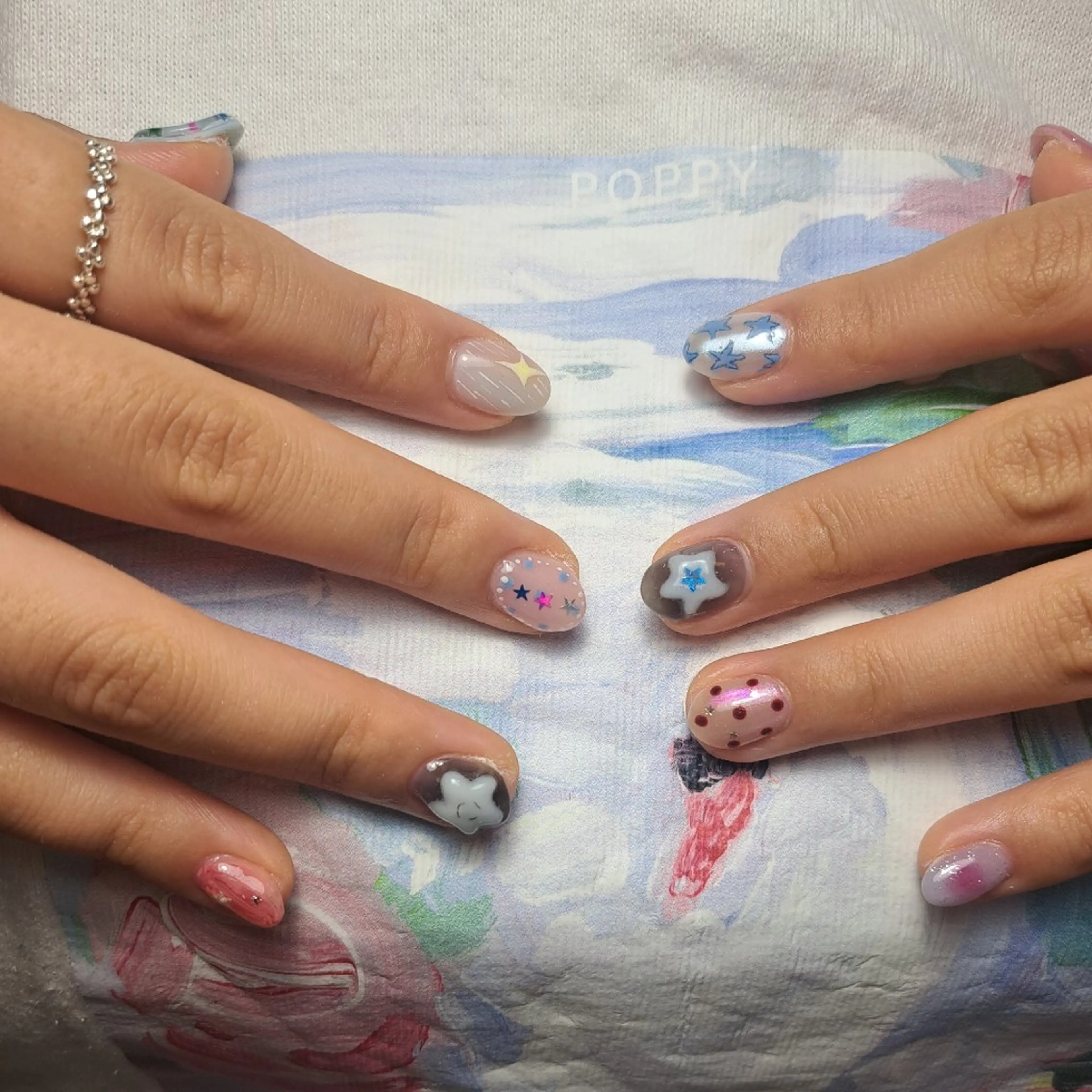 ネイル アートネイル ジェルネイル 韓国ネイル 持ち込み Nail mood デザイン持ち込みokのネイルデザイン