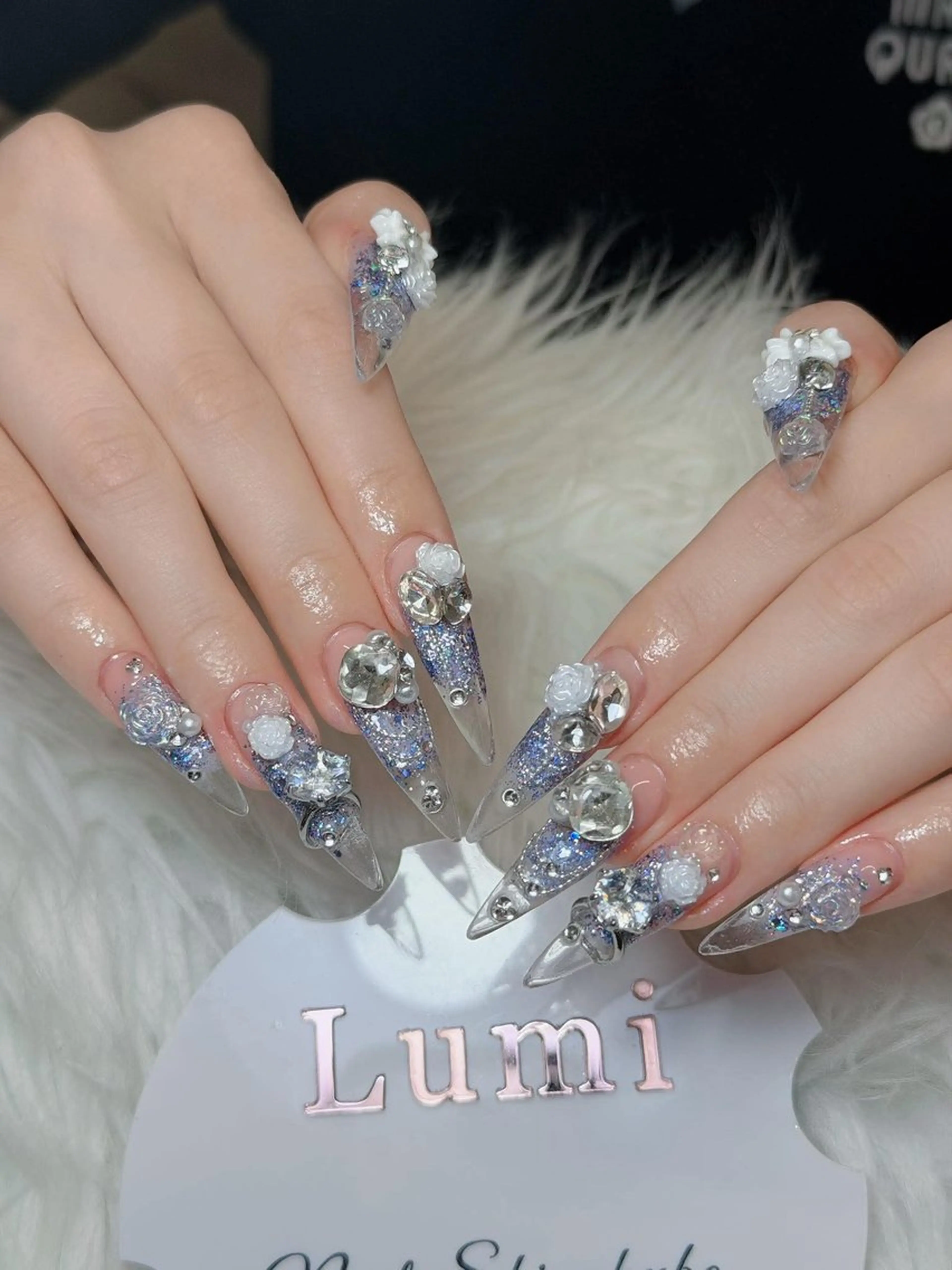 ネイル オーロラネイル チークネイル 長さ出し フレンチネイル 韓国ネイル ハンドネイル Lumi Shinokuboのネイルデザイン