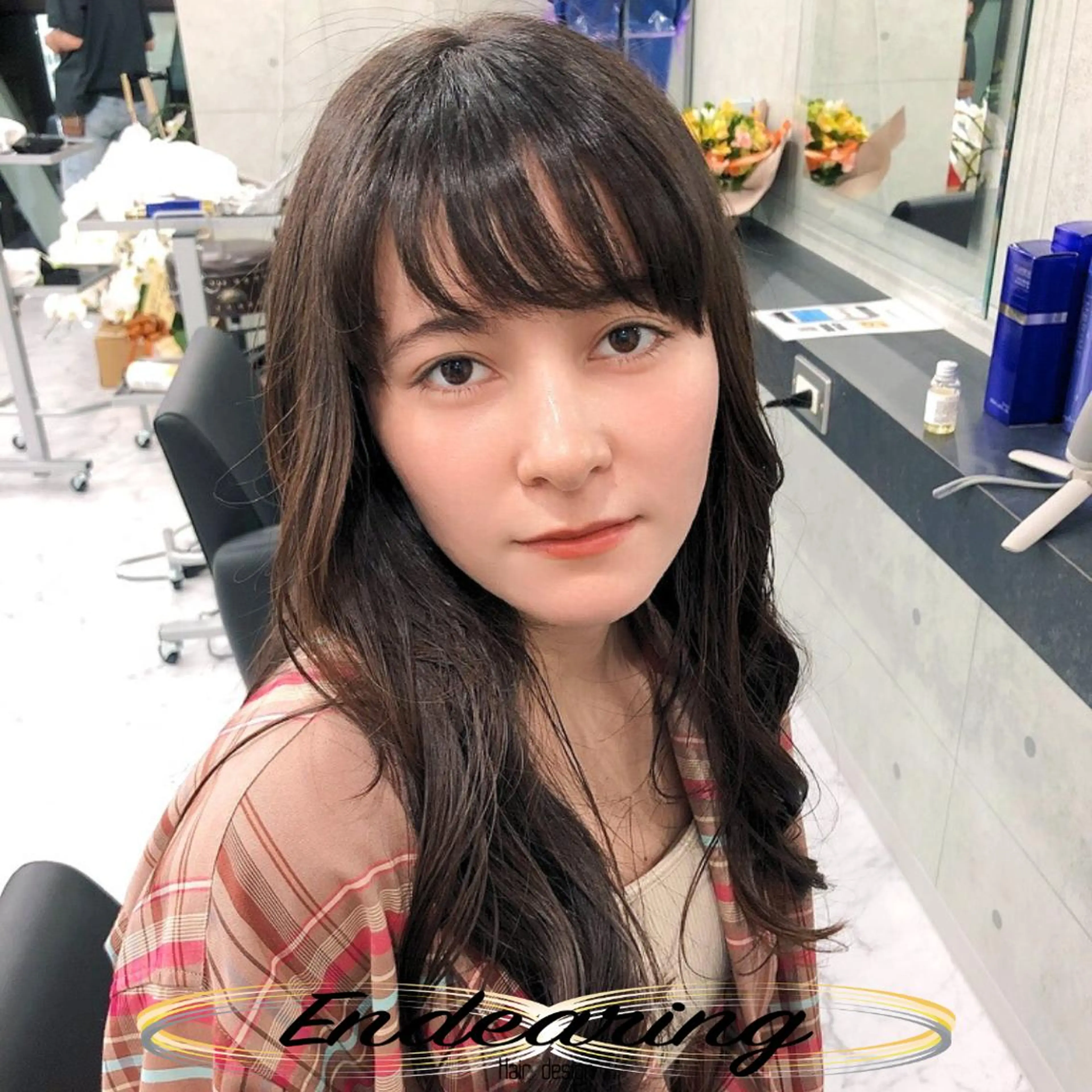 ロング ロング 小顔カット トリートメント カット トリートメント Endearing 銀座/レイヤーカットのヘアスタイル