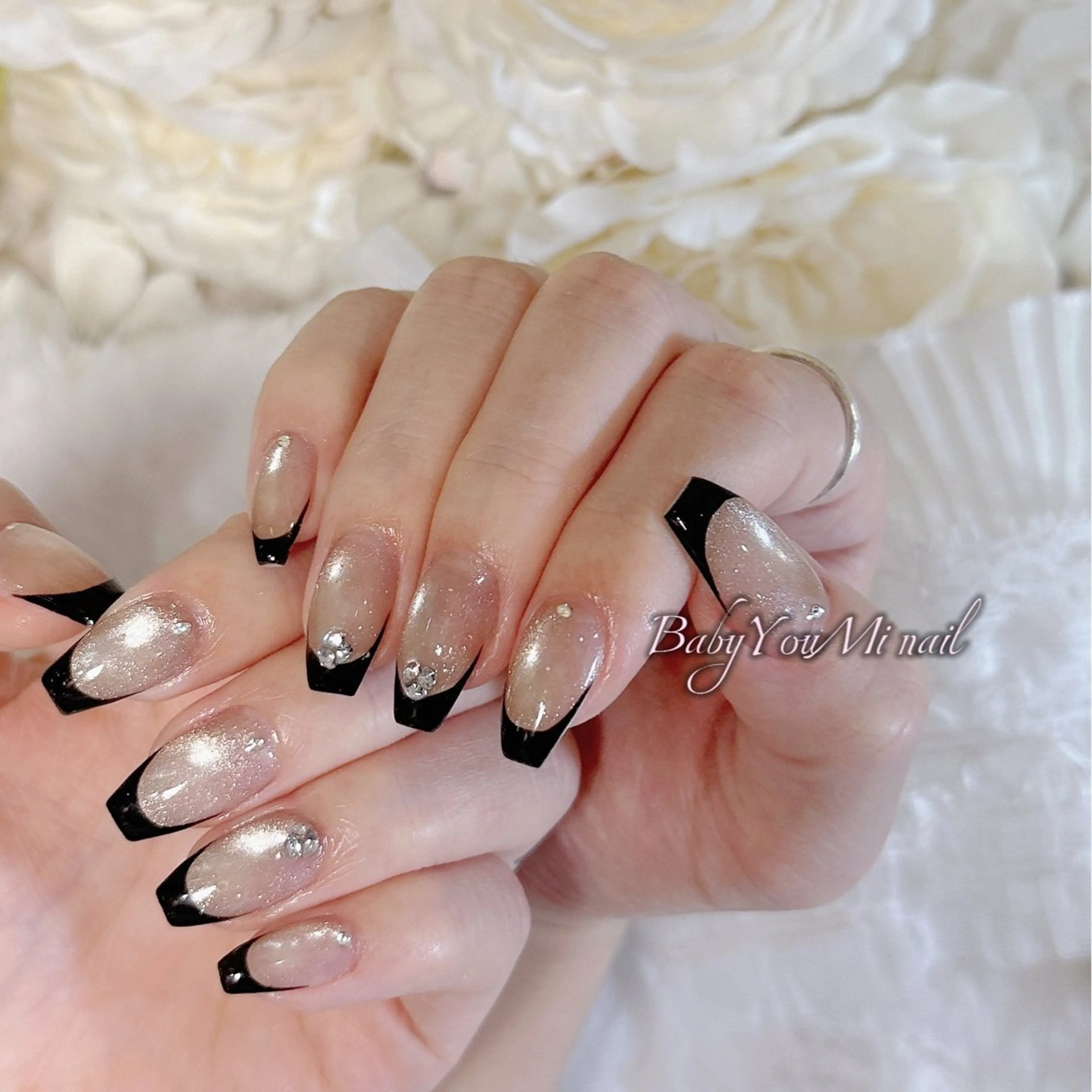 ネイル オーロラネイル 成人式 フットネイル フレンチネイル ジェルネイル ハンドネイル BabyYouMi nailのネイルデザイン