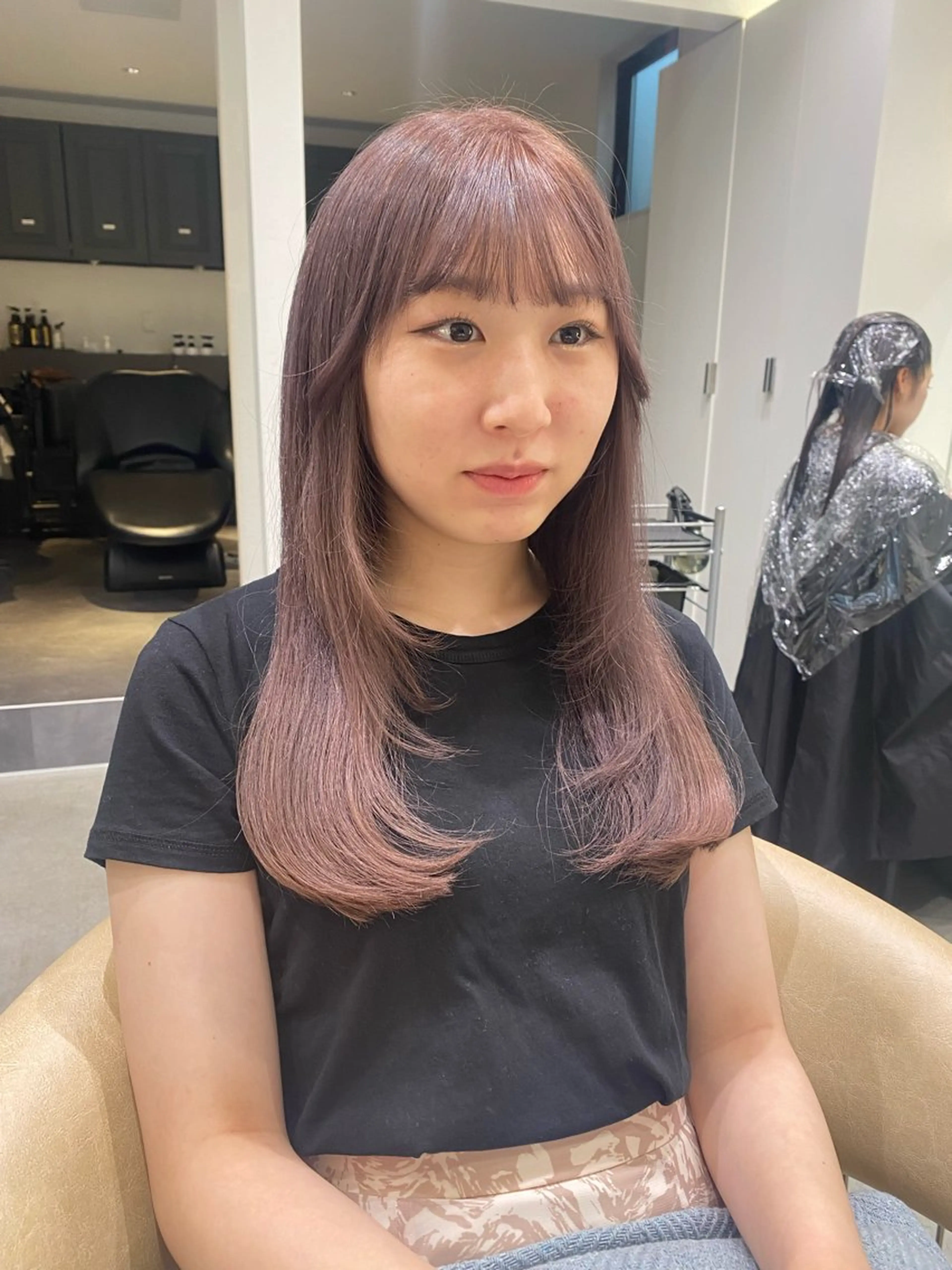 ロング カラー ブリーチ ケアブリーチ トリートメント SHICENEケイ レイヤーカット🦋のヘアスタイル