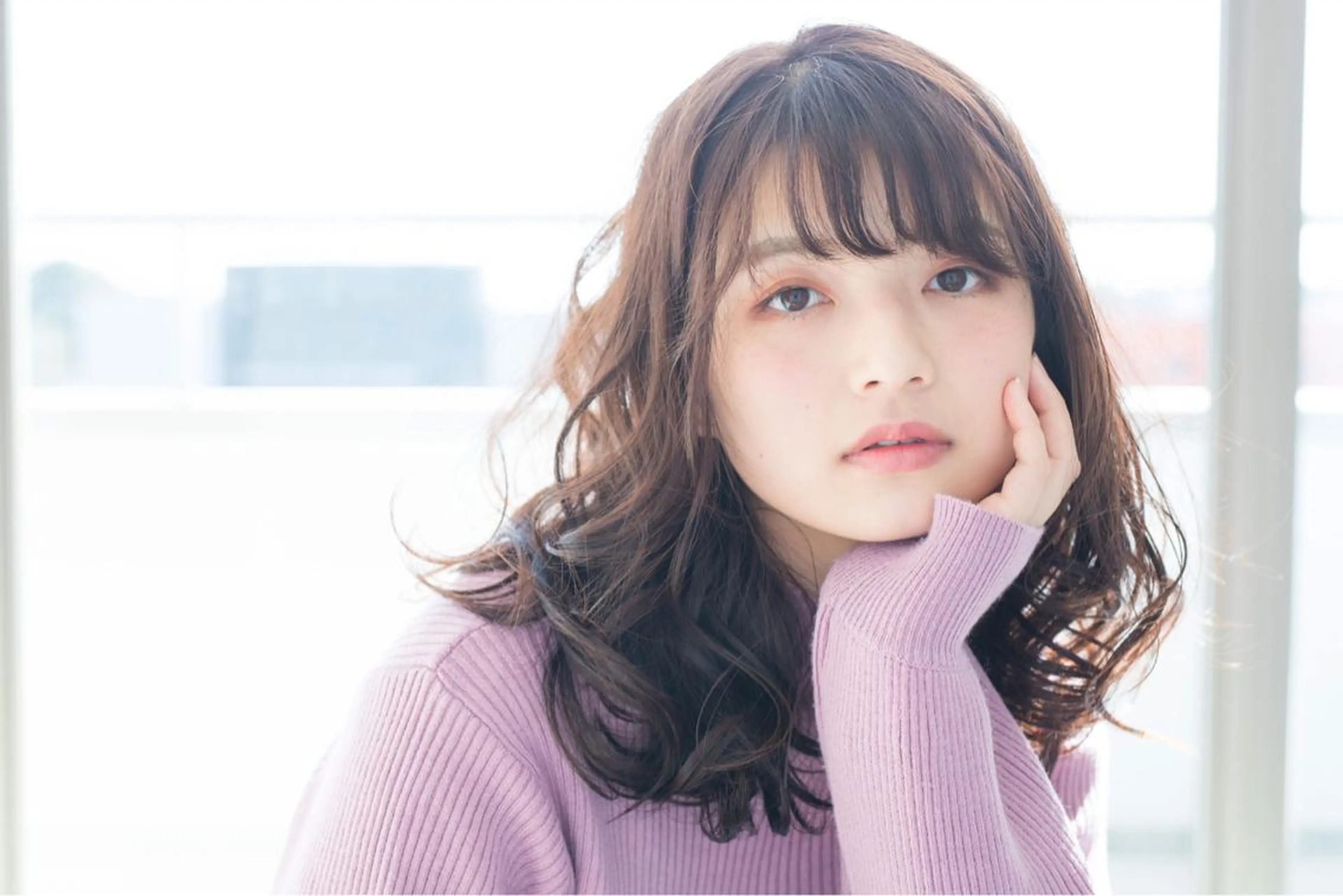 セミロング カラー レイヤーカット 小野 和摩のヘアスタイル