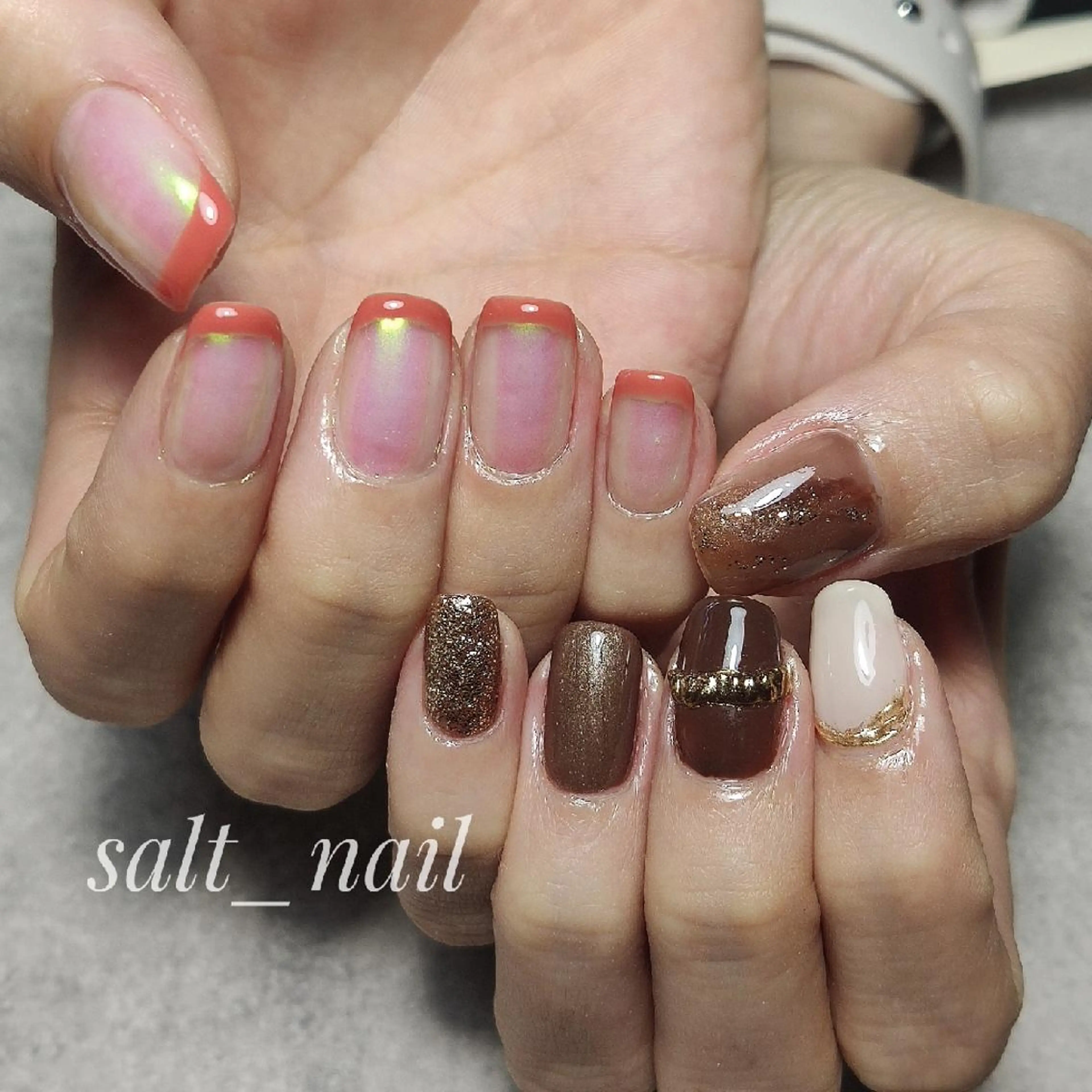ネイル フレンチネイル ニュアンスネイル ハンドネイル 個人サロン saltnailのネイルデザイン