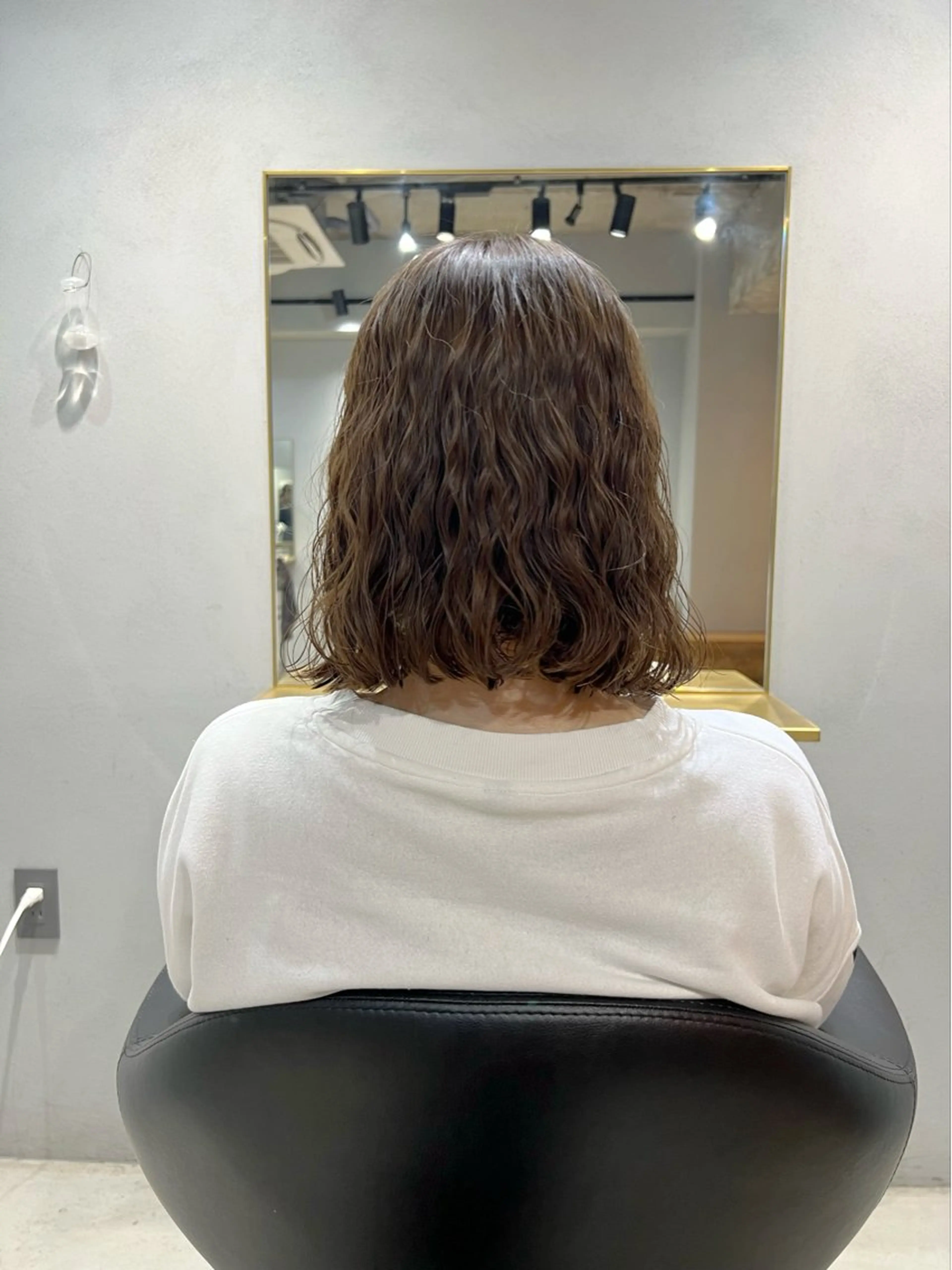 ミディアム カラー パーマ akane/ボブ /オリーブベージュのヘアスタイル