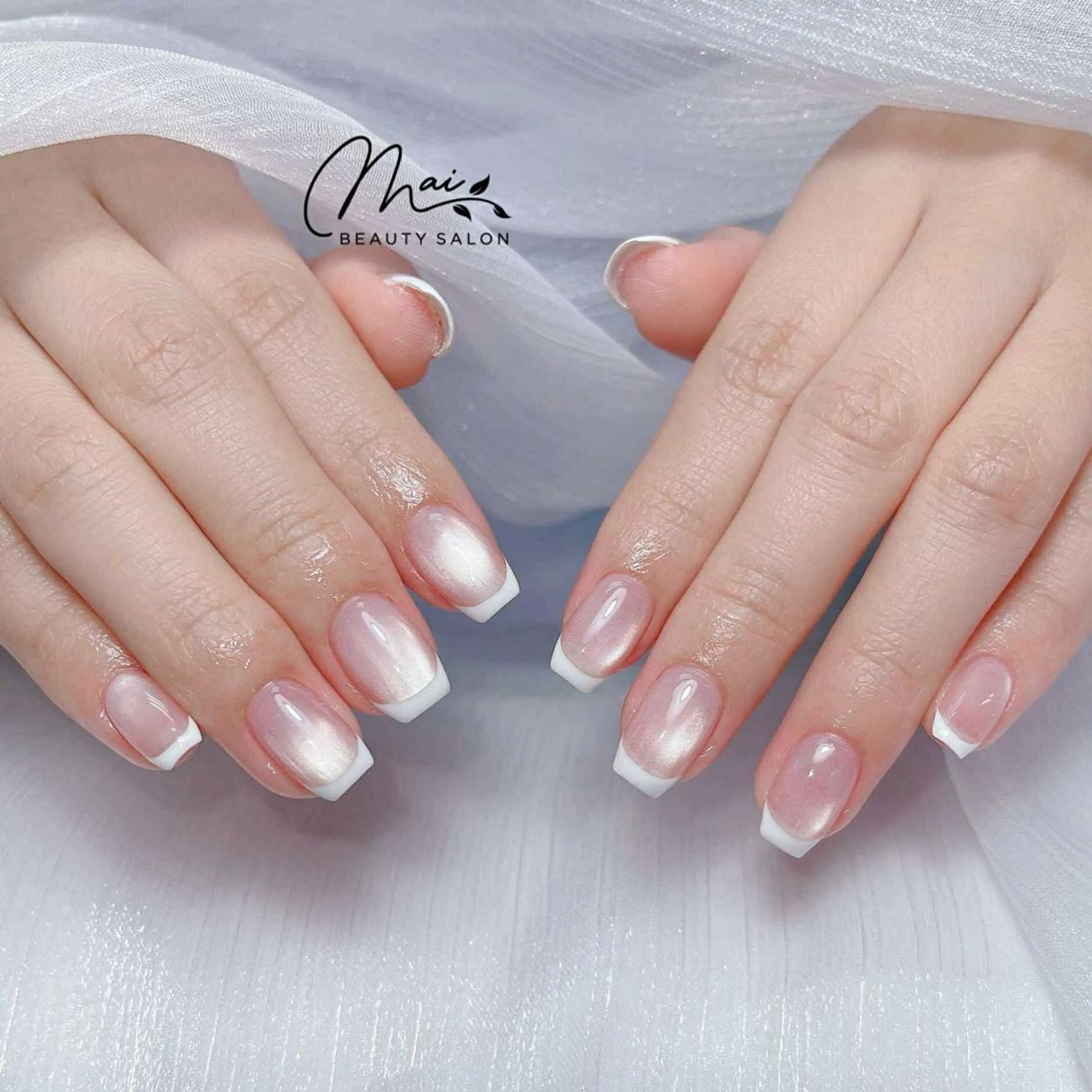 ネイル オーロラネイル チークネイル 長さ出し フラッシュネイル フットネイル MaiBeauty To  Toのネイルデザイン