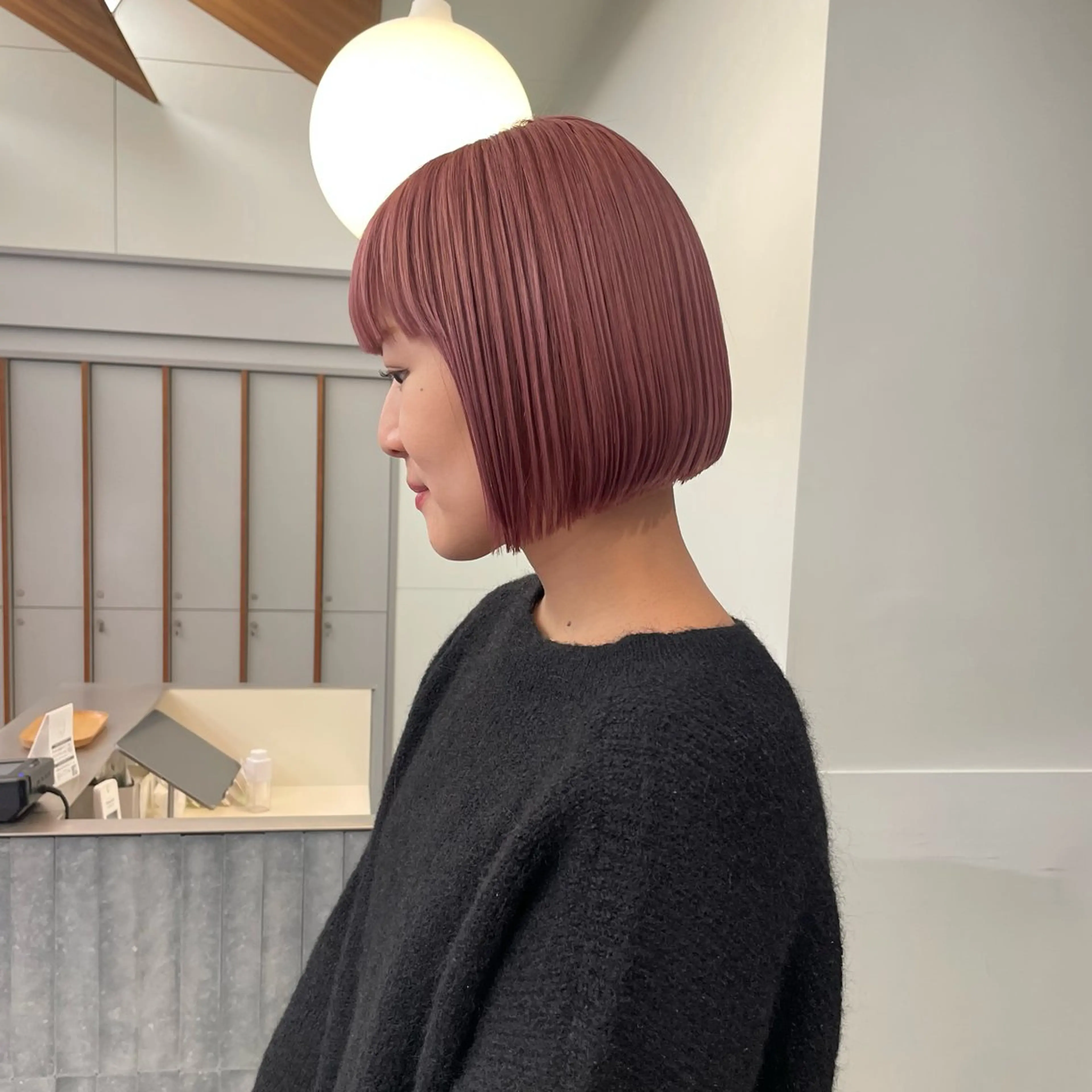 ショート カラー ベージュカラー ブリーチ 透明感カラー ダブルカラー ピンクカラー ヘアカラー トリートメント 髪質改善カラー/ボブ 🌻Mutsumiのヘアスタイル