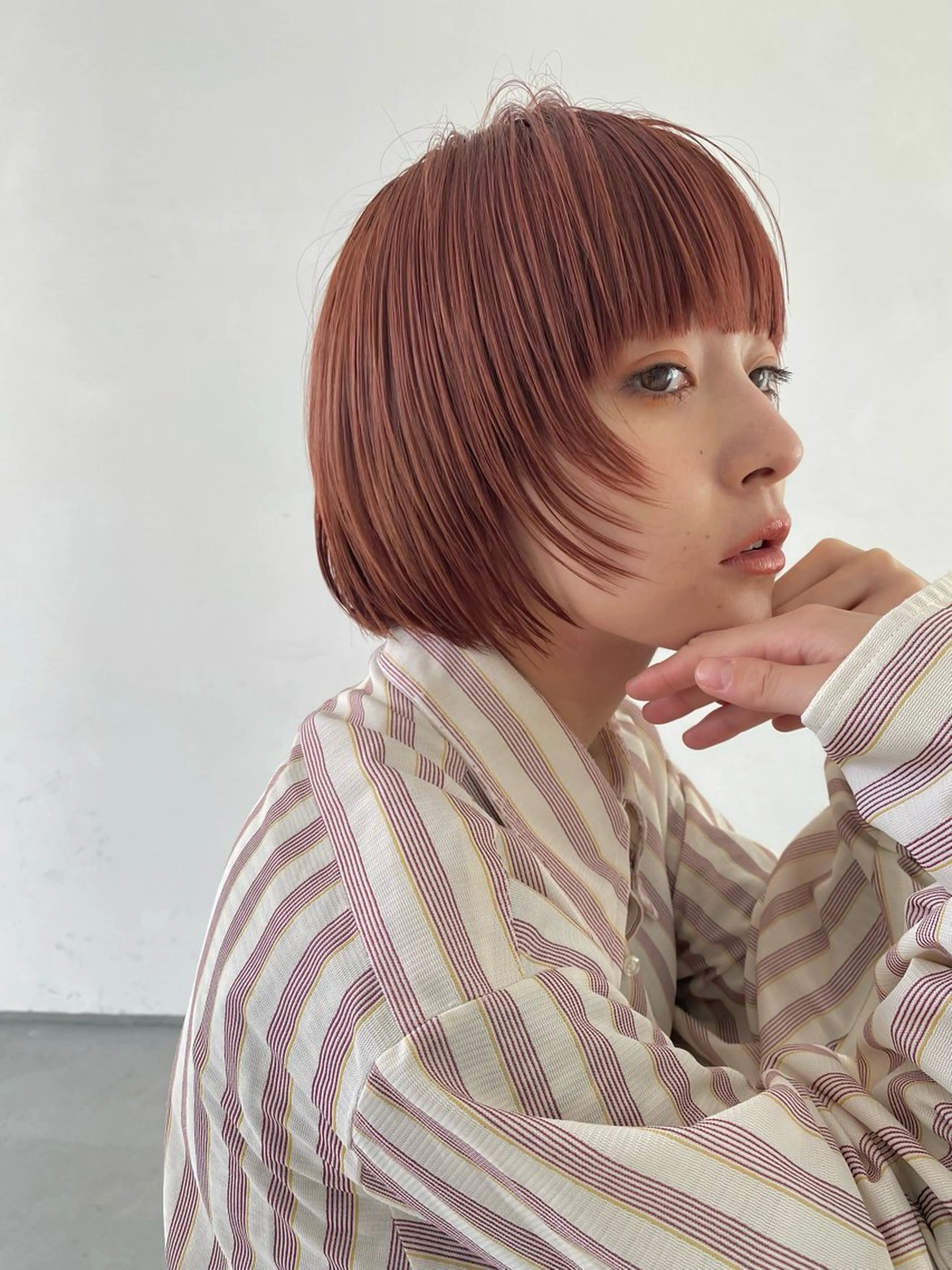 ショート カラー ショートボブ ピンクカラー ボブ レイヤーカット ショートヘア カット ヘアカラー トリートメント 🧼柴田 健太郎🧼のヘアスタイル