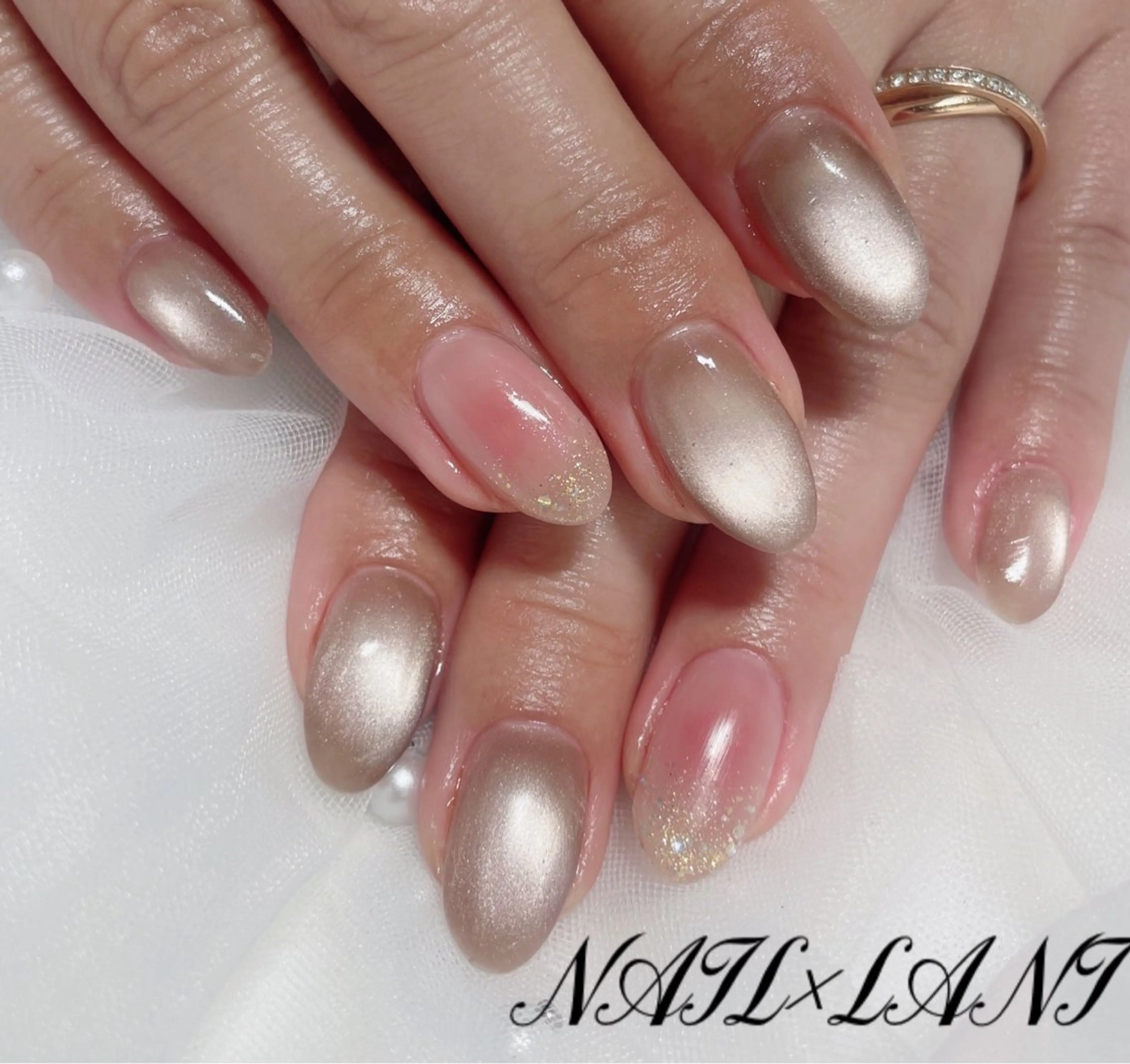 ネイル フットネイル ジェルネイル マグネットネイル パラジェル 一之瀬 柚季のネイルデザイン