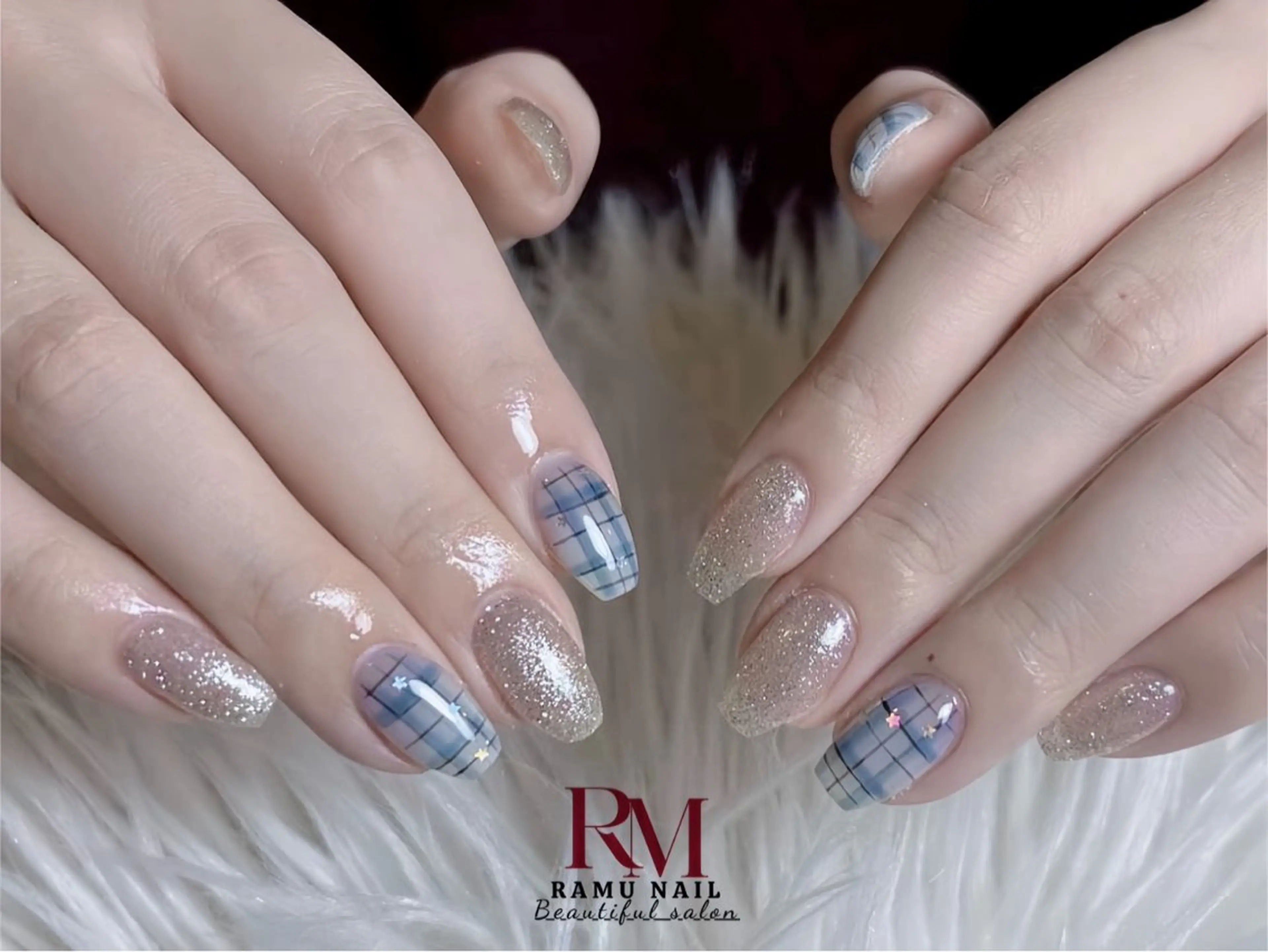 ネイル キラキラネイル マグネットネイル ミラーネイル ピンク ワンホンネイル ハンドネイル RAMU_Nail 池袋店のネイルデザイン