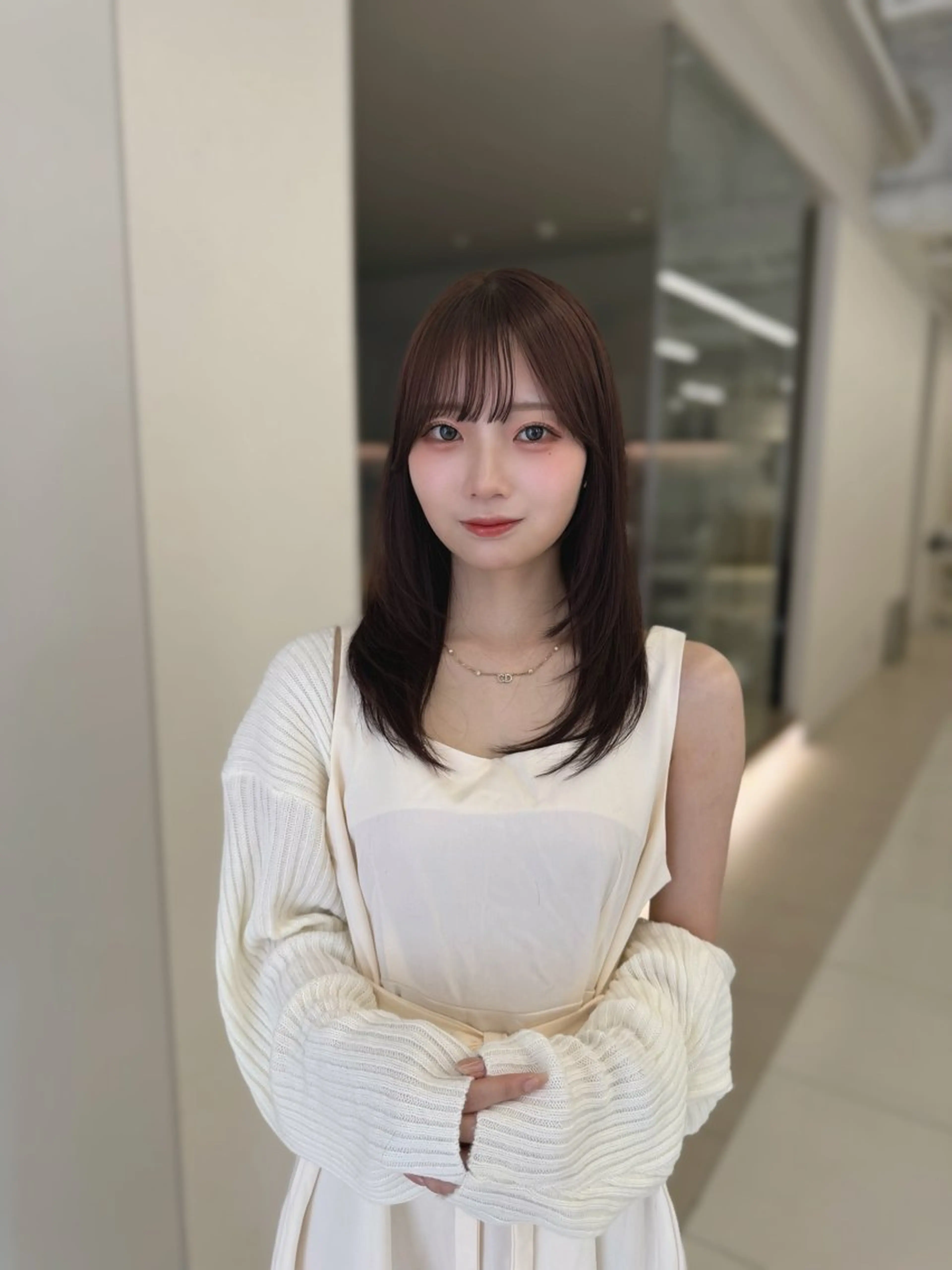 ミディアム カラー カット COA GINZA 空也/前髪/顔まわりのヘアスタイル