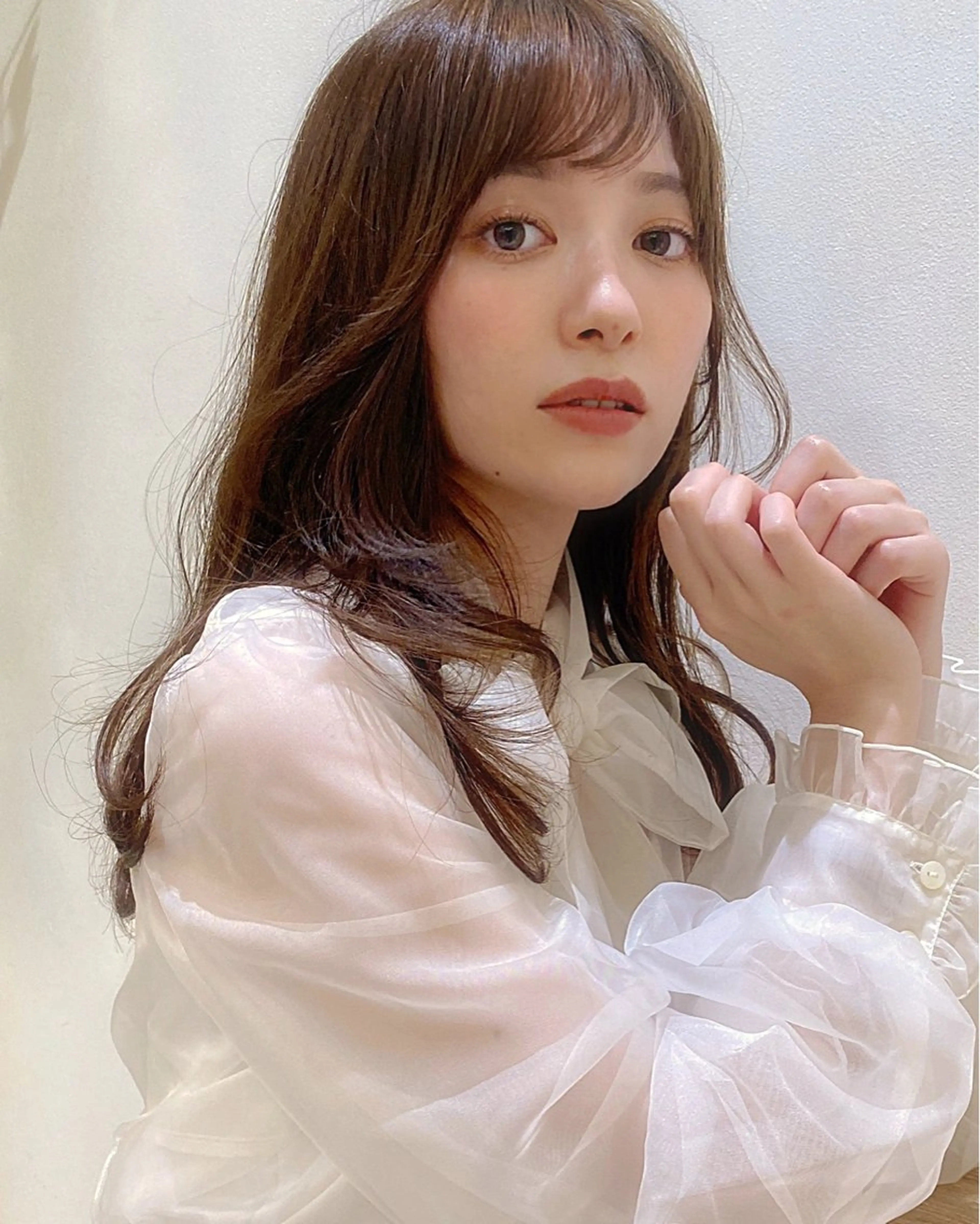 ロング カラー 顔骨格似合わせカット 乾陽菜のヘアスタイル