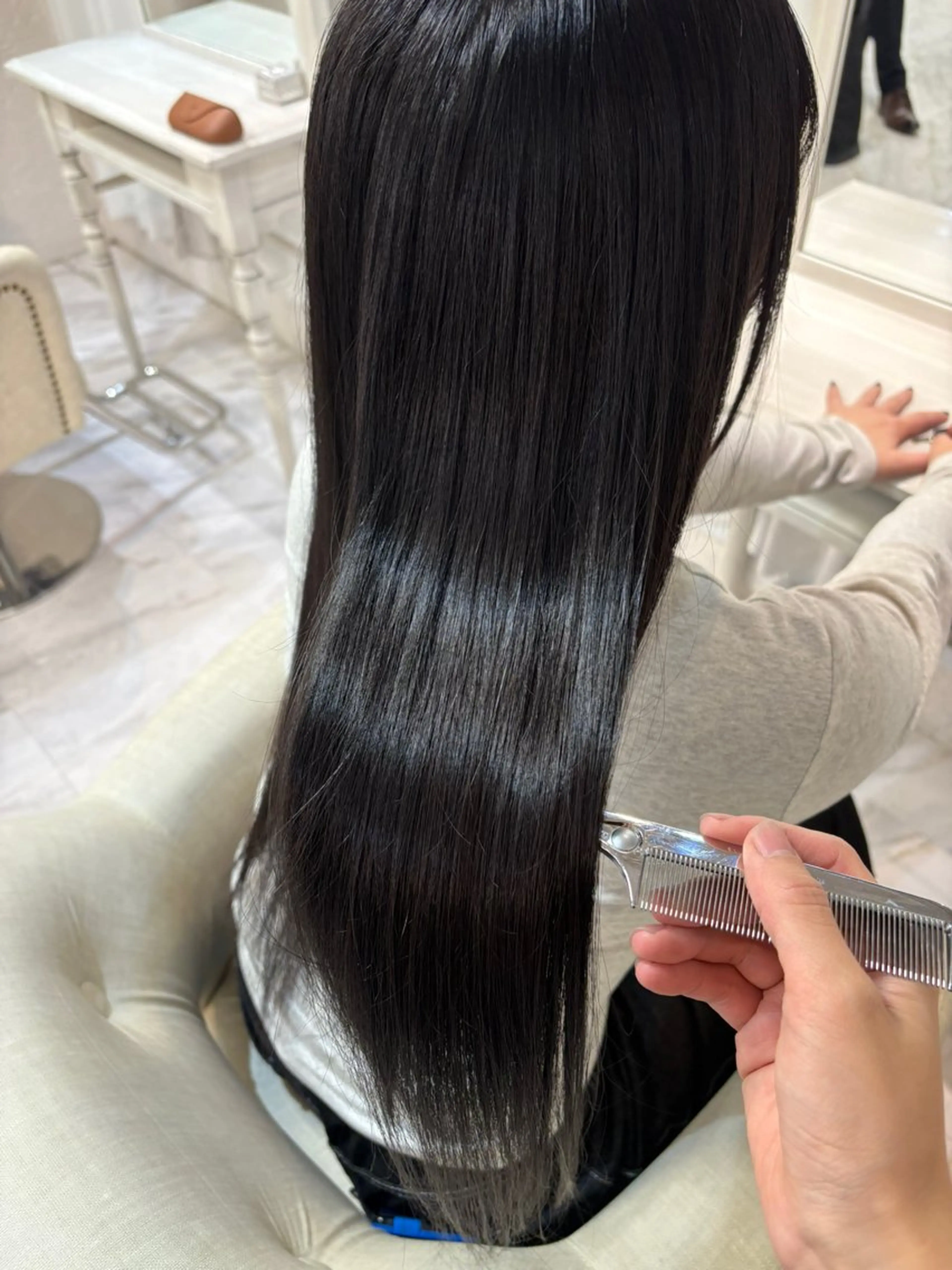 ロング 縮毛矯正 縮毛矯正 コダマ サキのヘアスタイル