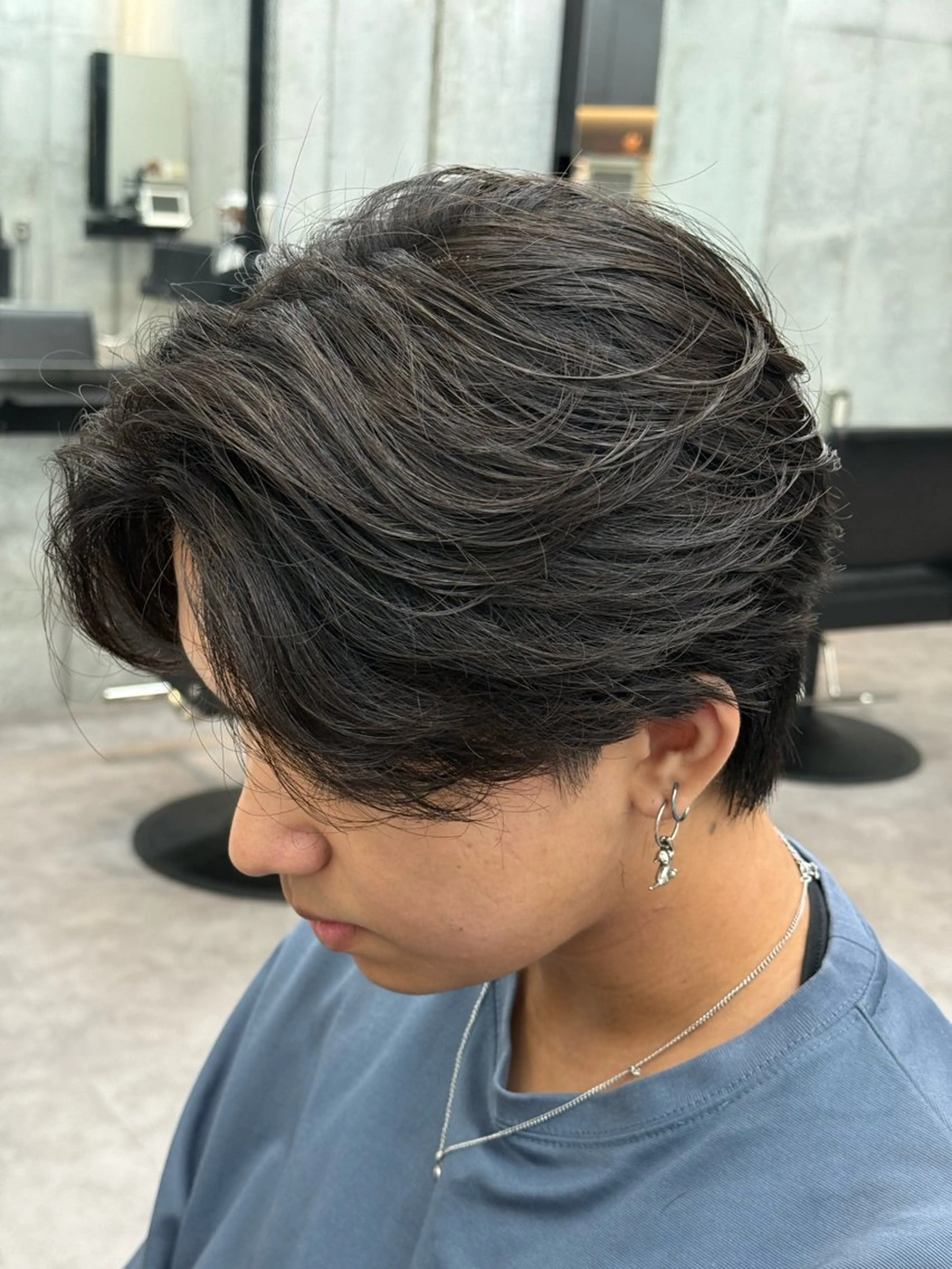 パーマ メンズ フェザーパーマ メンズパーマ 学生（メンズ向け） 学生 縮毛矯正 【メンズ特化】湘南 /藤沢/鈴山湧也のヘアスタイル