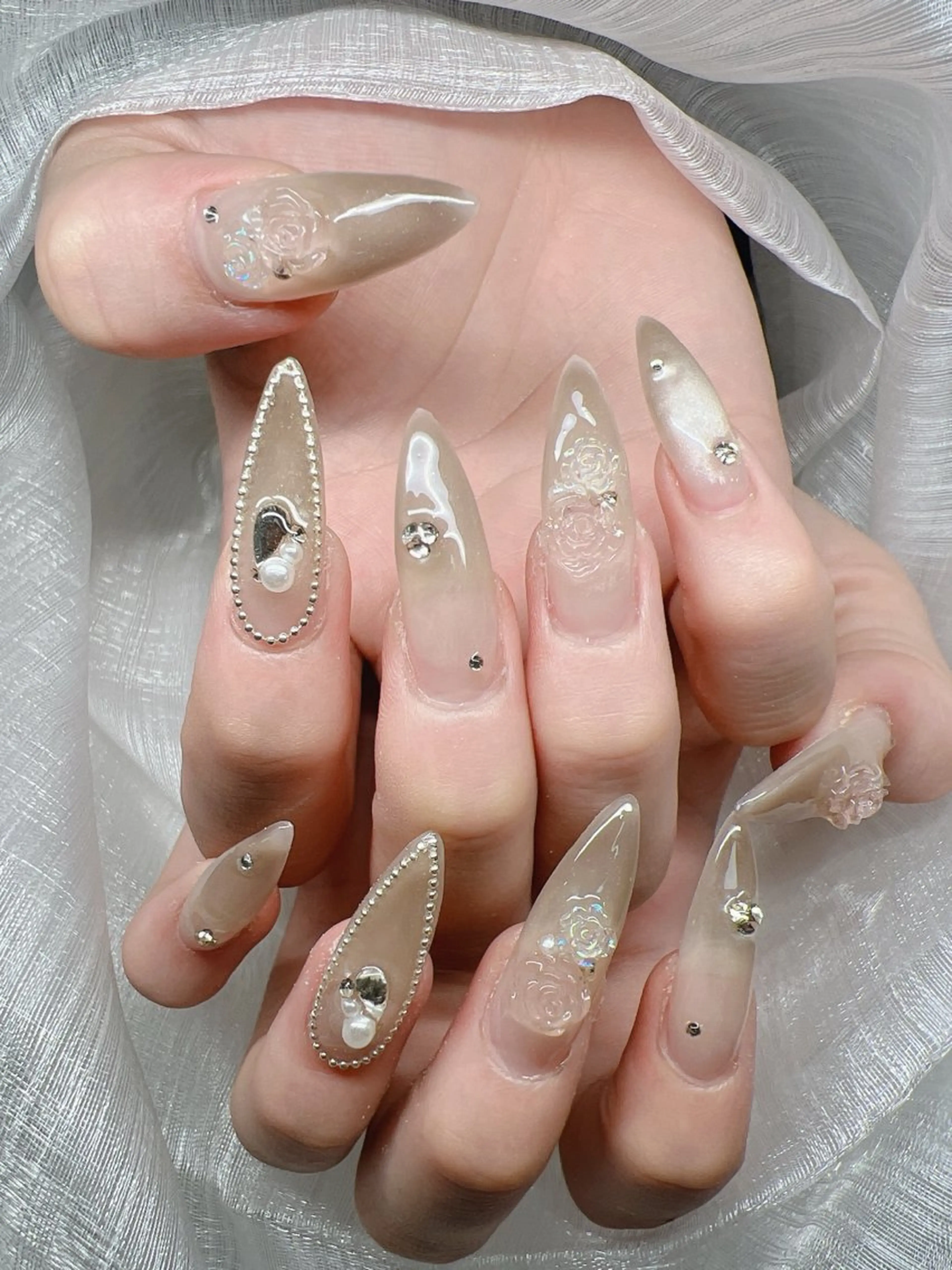 ネイル ハンドネイル Lee Nails チップ長さだし専門店のネイルデザイン