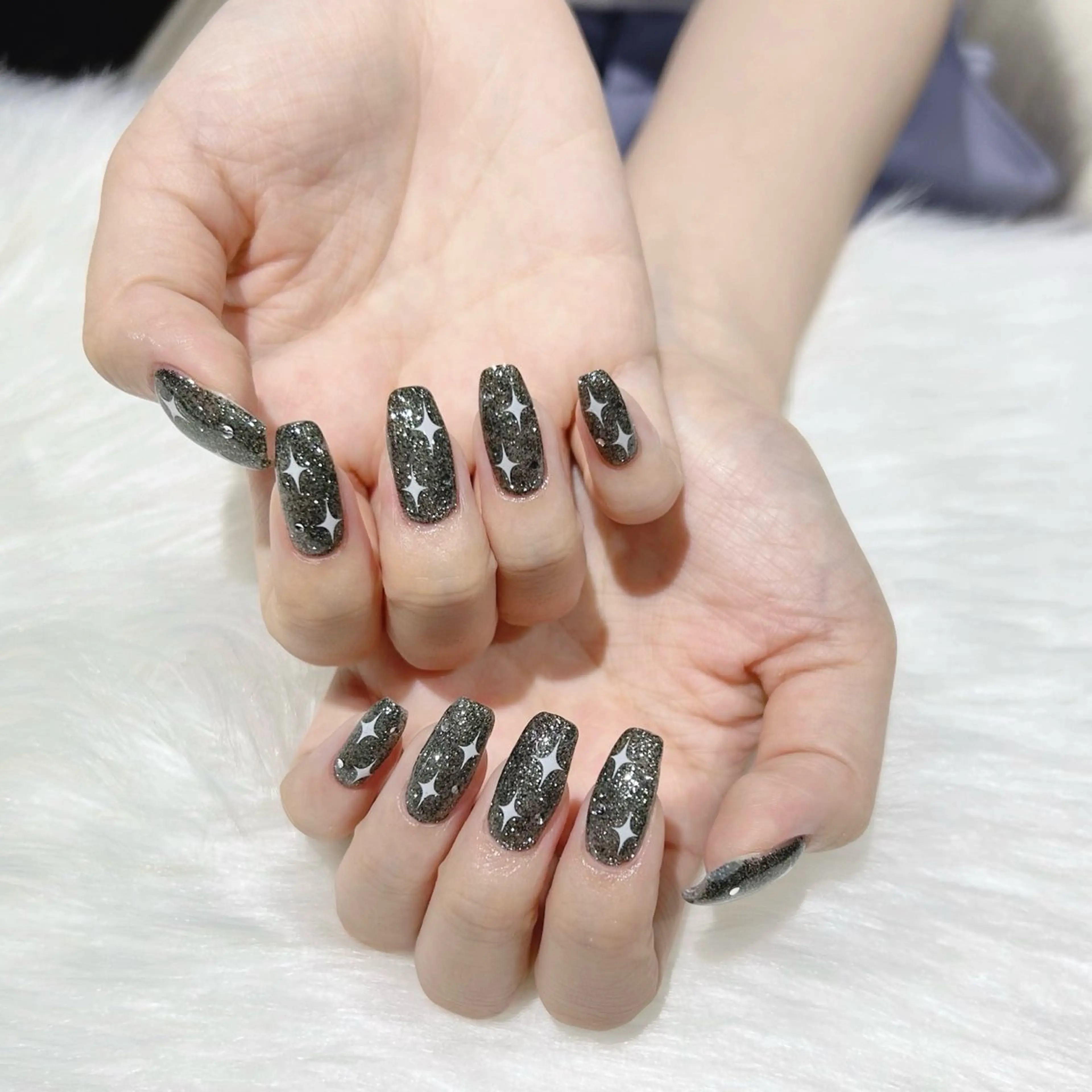 ネイル キラキラネイル ラメ(グリッター) ハンドネイル ぷりゅねる 心斎橋のネイルデザイン