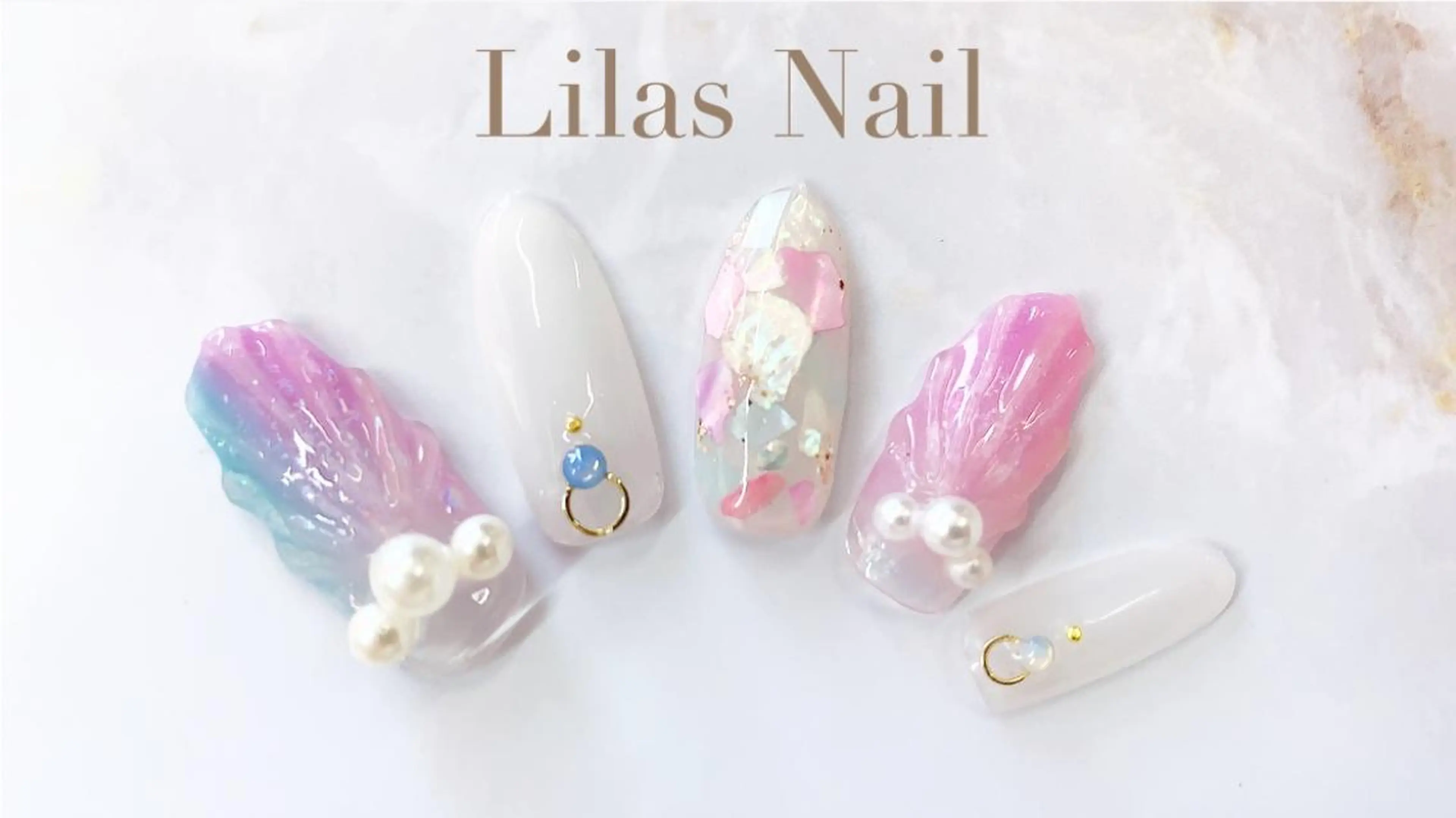 ネイル ジェルネイル グラデーション ハードジェル ロングネイル ニュアンスネイル Lilas Nailのネイルデザイン