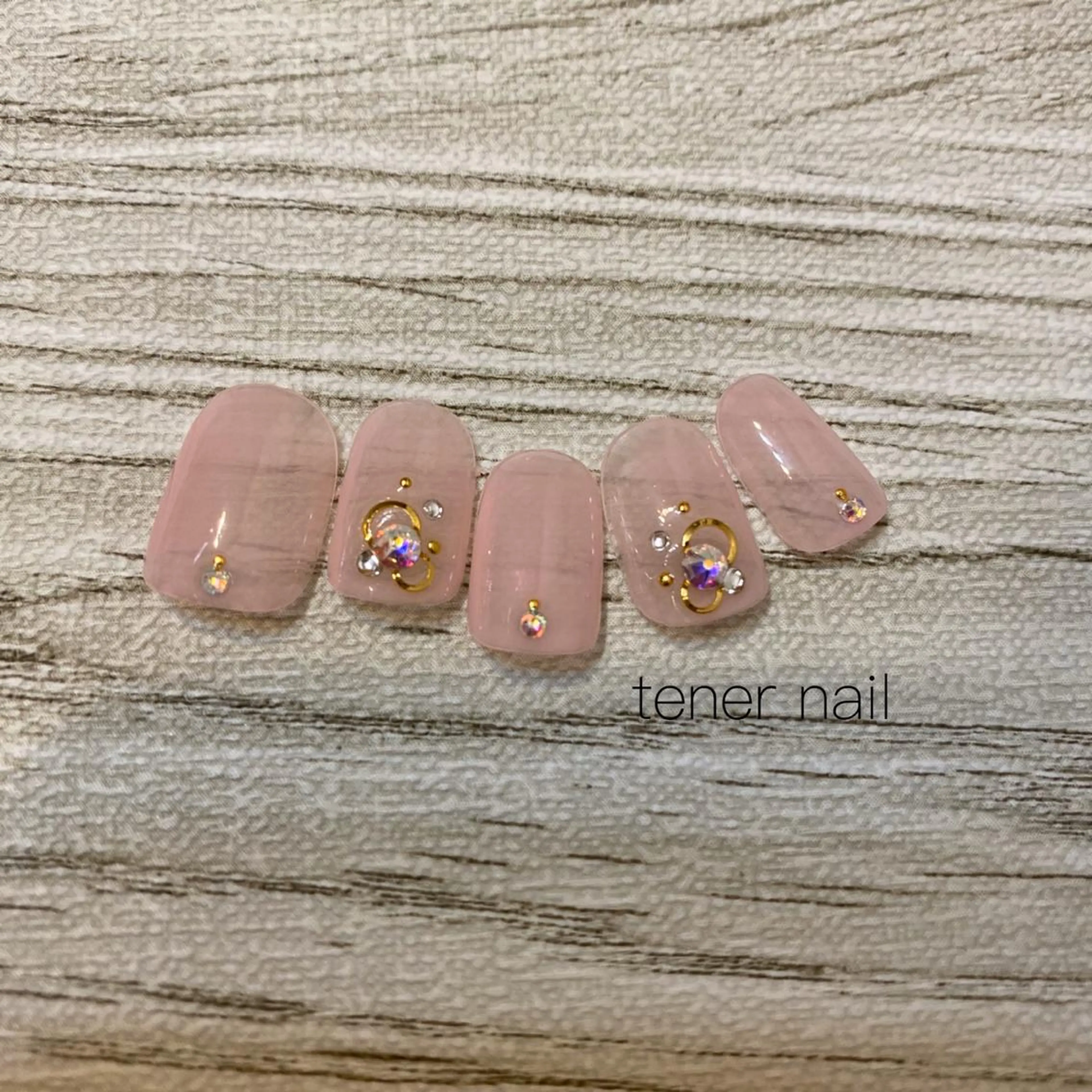 ネイル クリアネイル ピンク ブライダルネイル テネルネイル tener nailのネイルデザイン