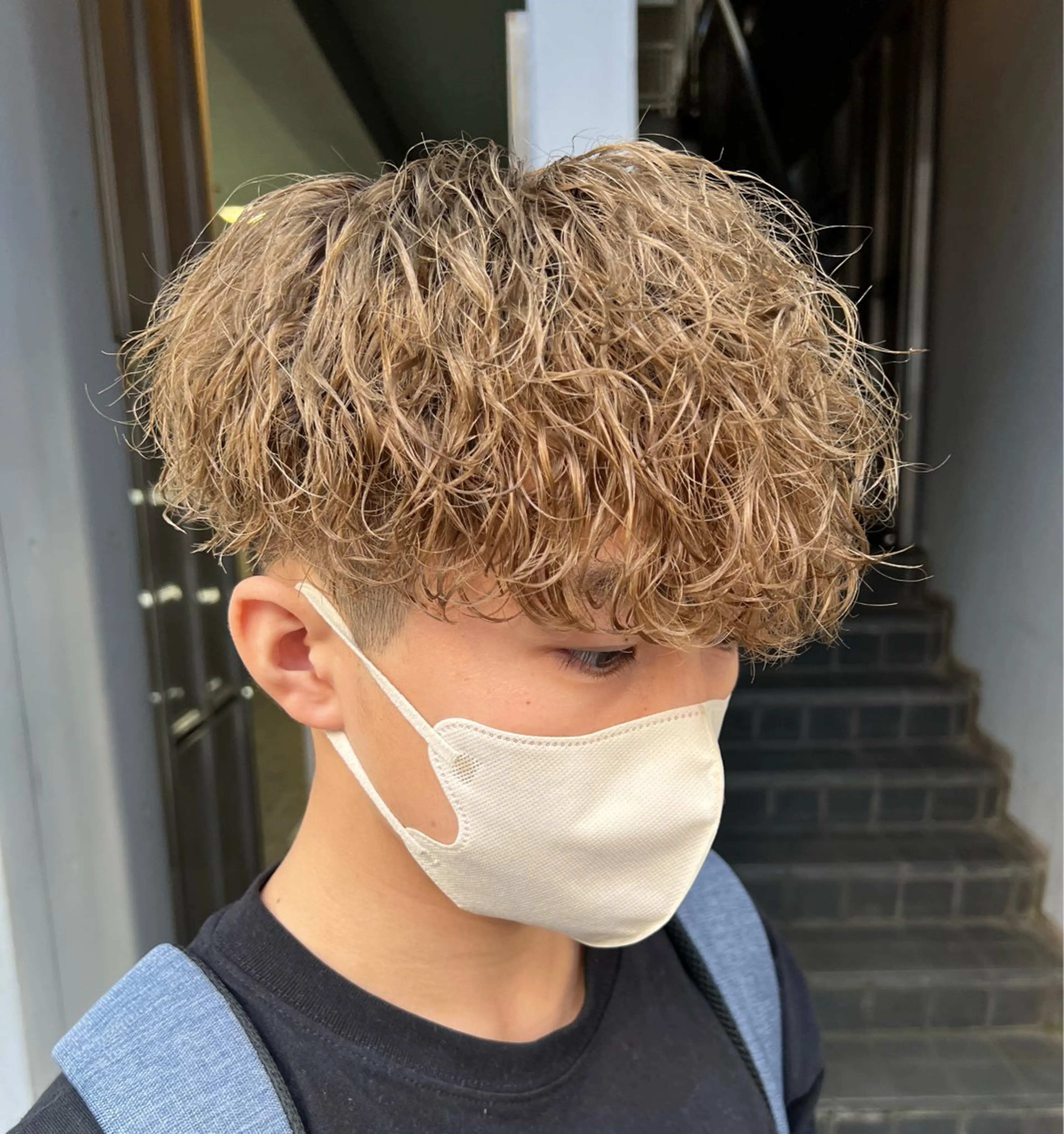 ショート パーマ メンズ カット パーマ 中野 雅人のヘアスタイル