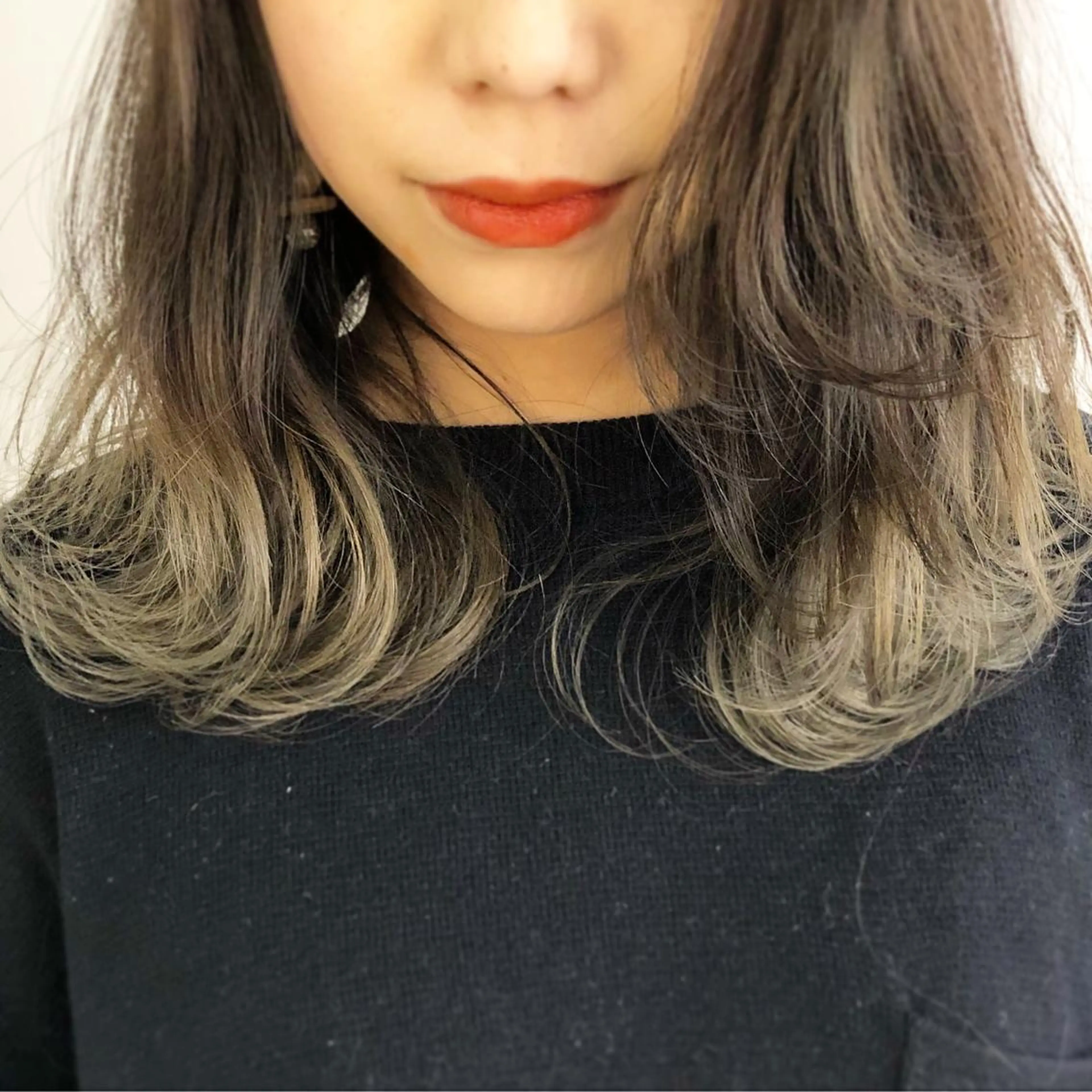 セミロング カラー パーマ ヘアアレンジ メンズ キッズ マツエク・マツパ グレージュ ヘアカラー トリートメント ヘッドスパ 韓国風×透明感カラー 髪質改善オタベシンヤのヘアスタイル