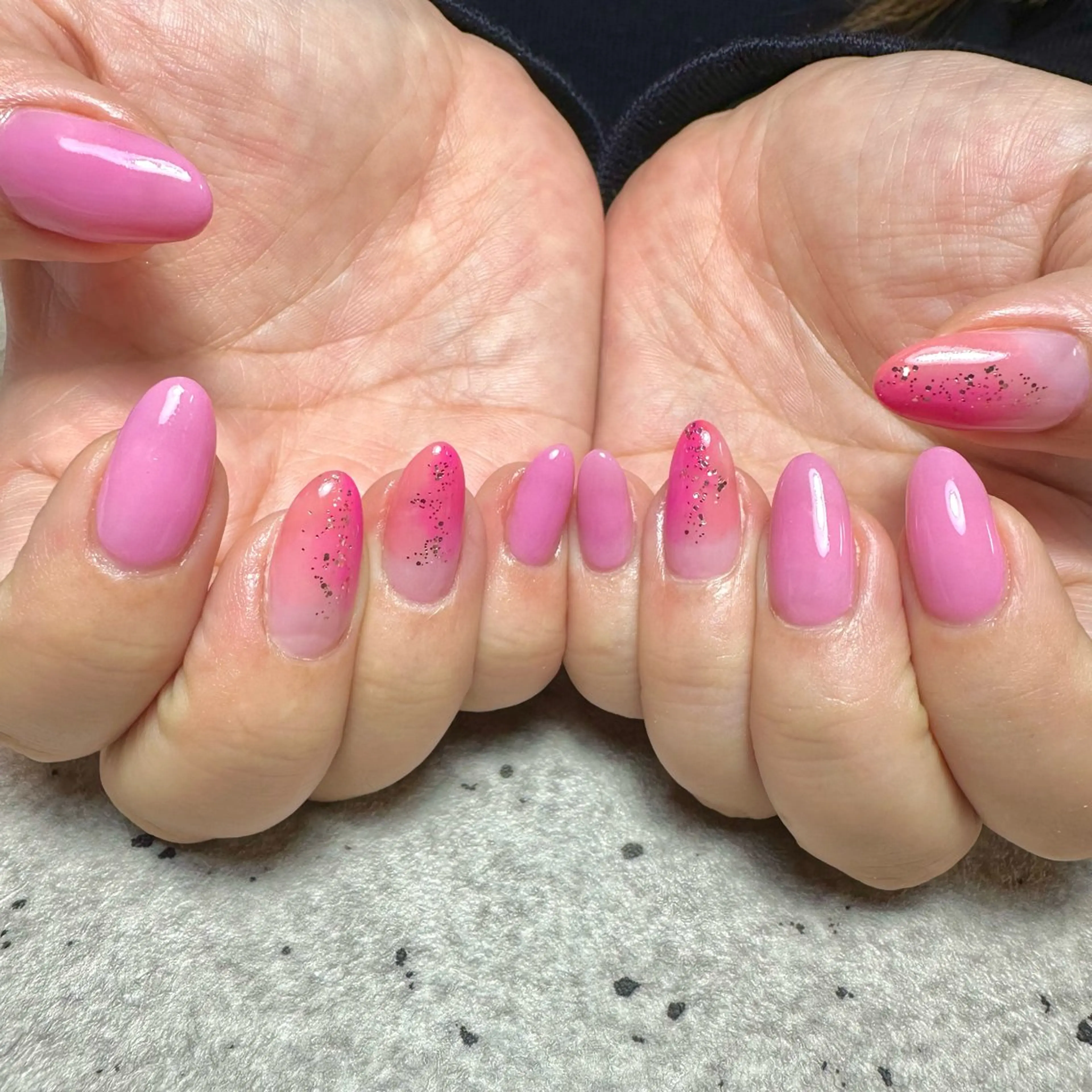 ネイル ピンク ハンドネイル フットネイル GéRanium Harukaのネイルデザイン