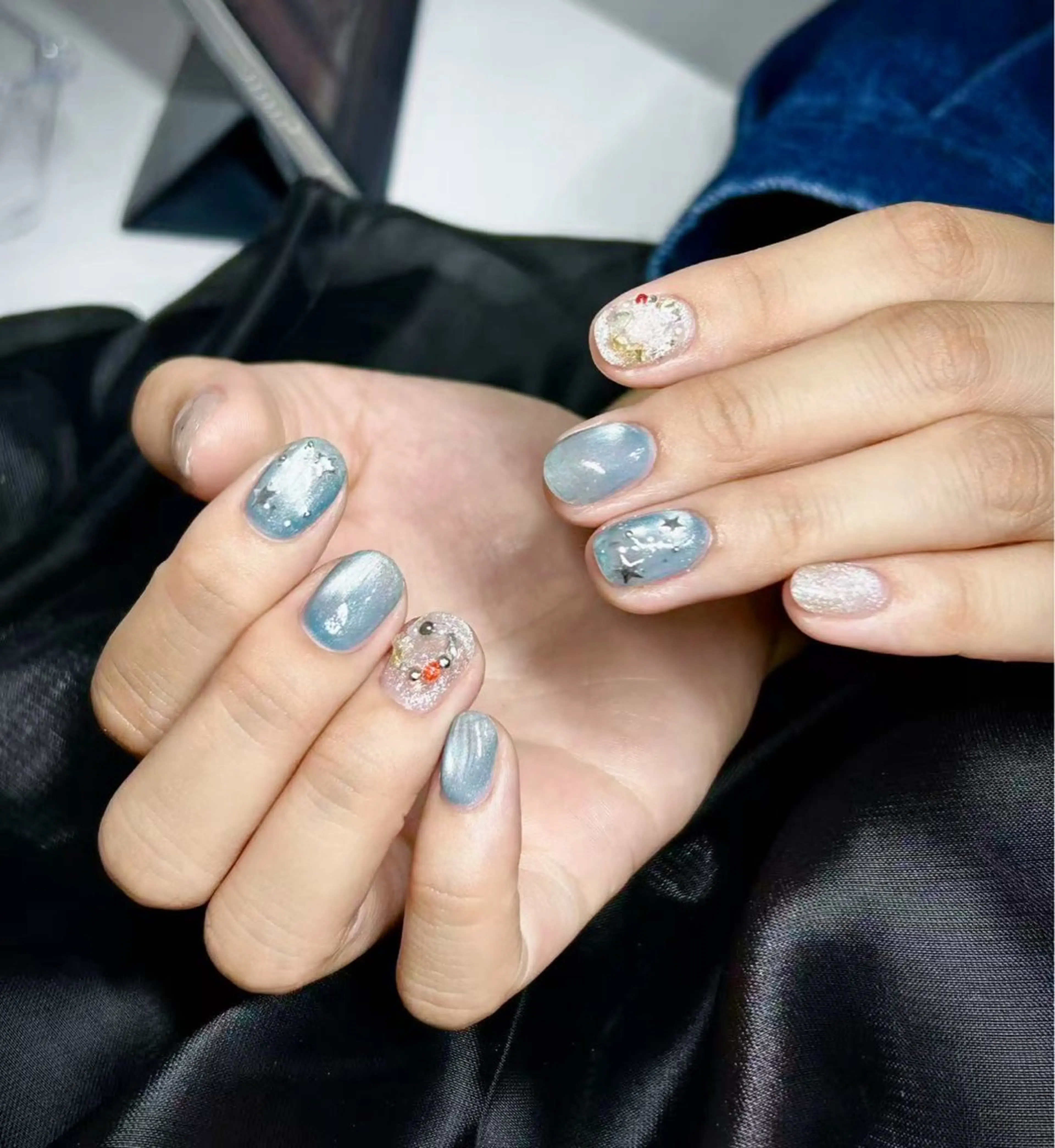 ネイル スカルプネイル シンプルネイル Lu nailsalonのネイルデザイン