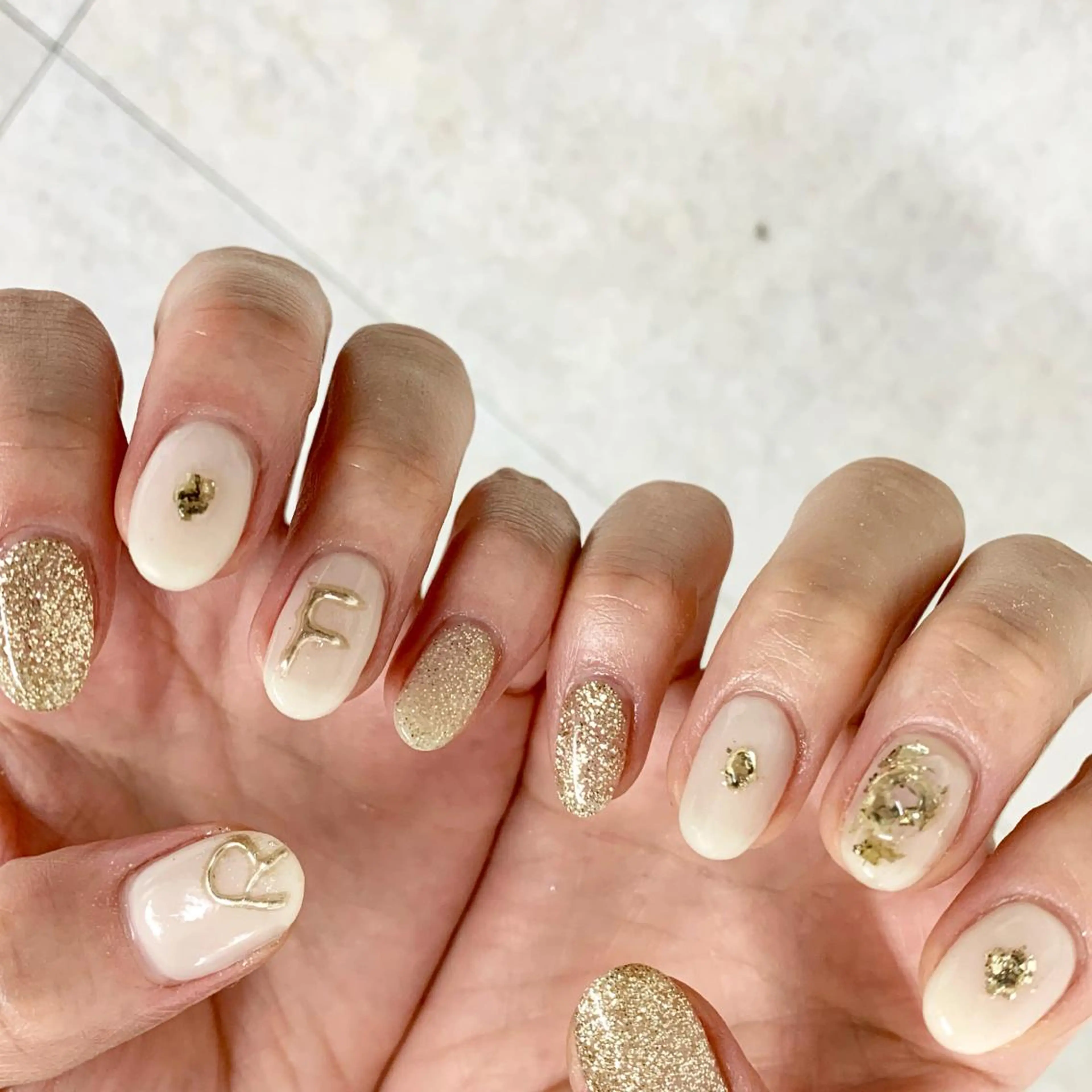 ネイル ミラーネイル ニュアンスネイル pu muのネイルデザイン