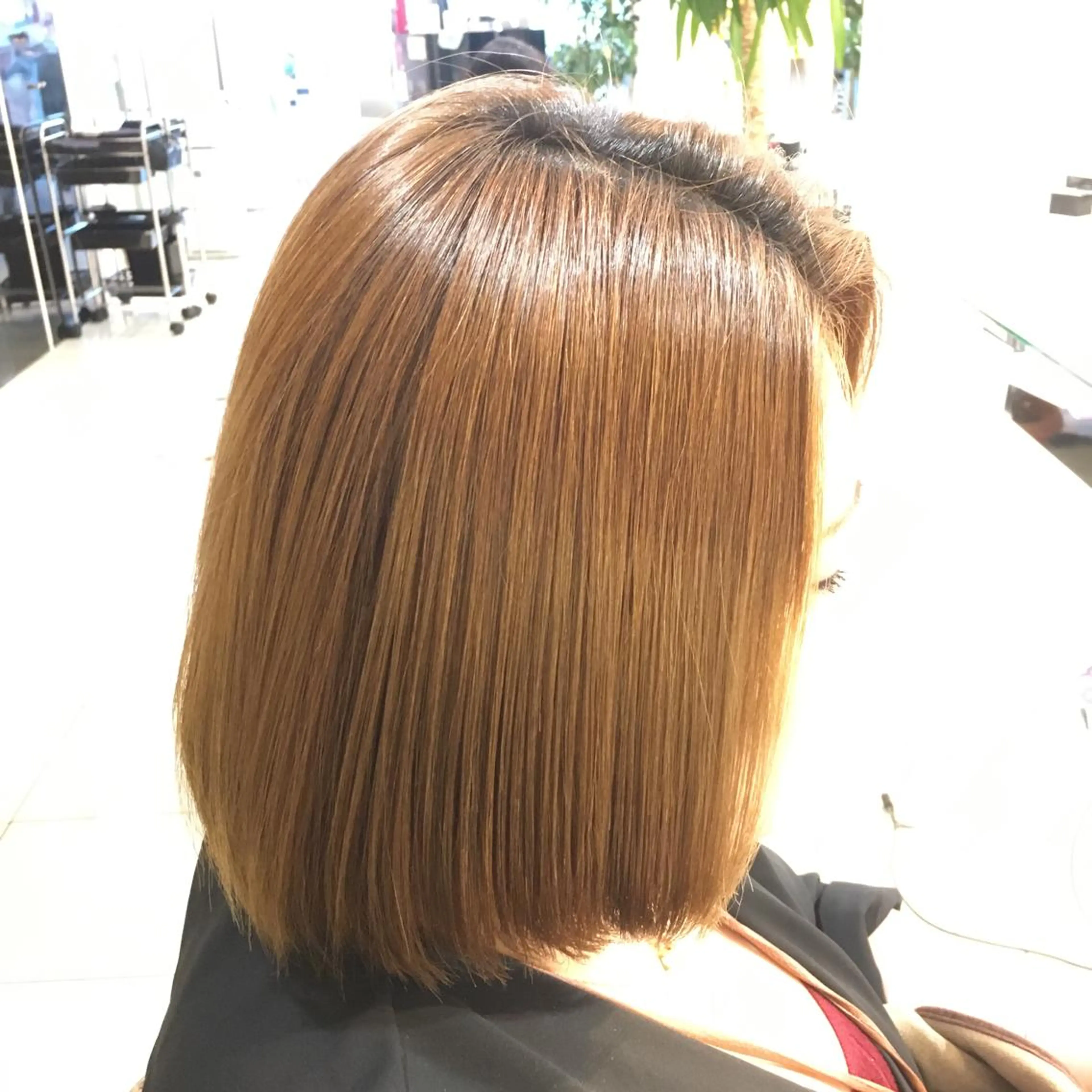 ミディアム カラー パーマ 橋本 慶司のヘアスタイル