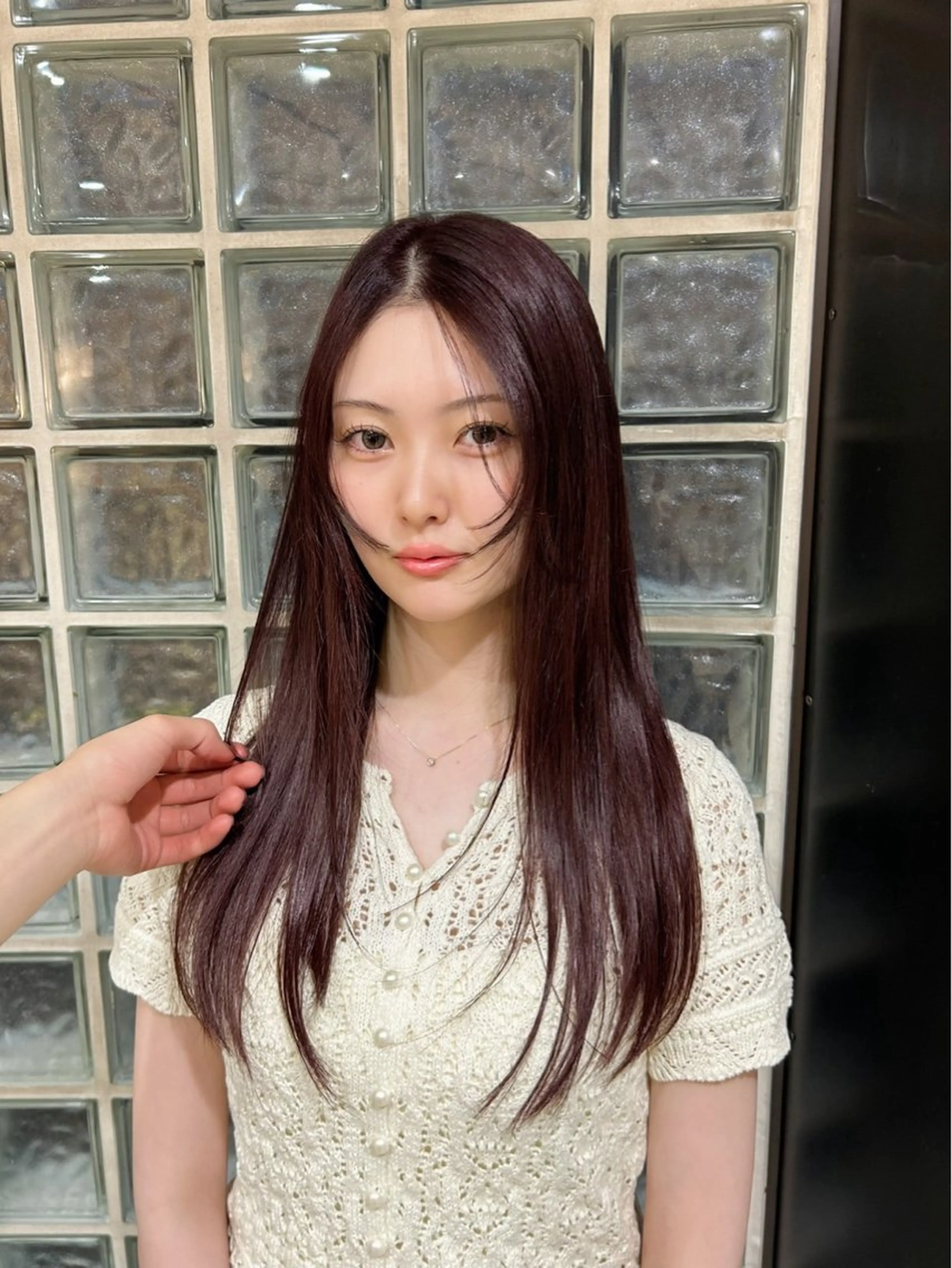 セミロング カラー ヘアアレンジ メンズ Salowin原宿ash所属・透明感×艶髪 🫒maki🎀のヘアスタイル