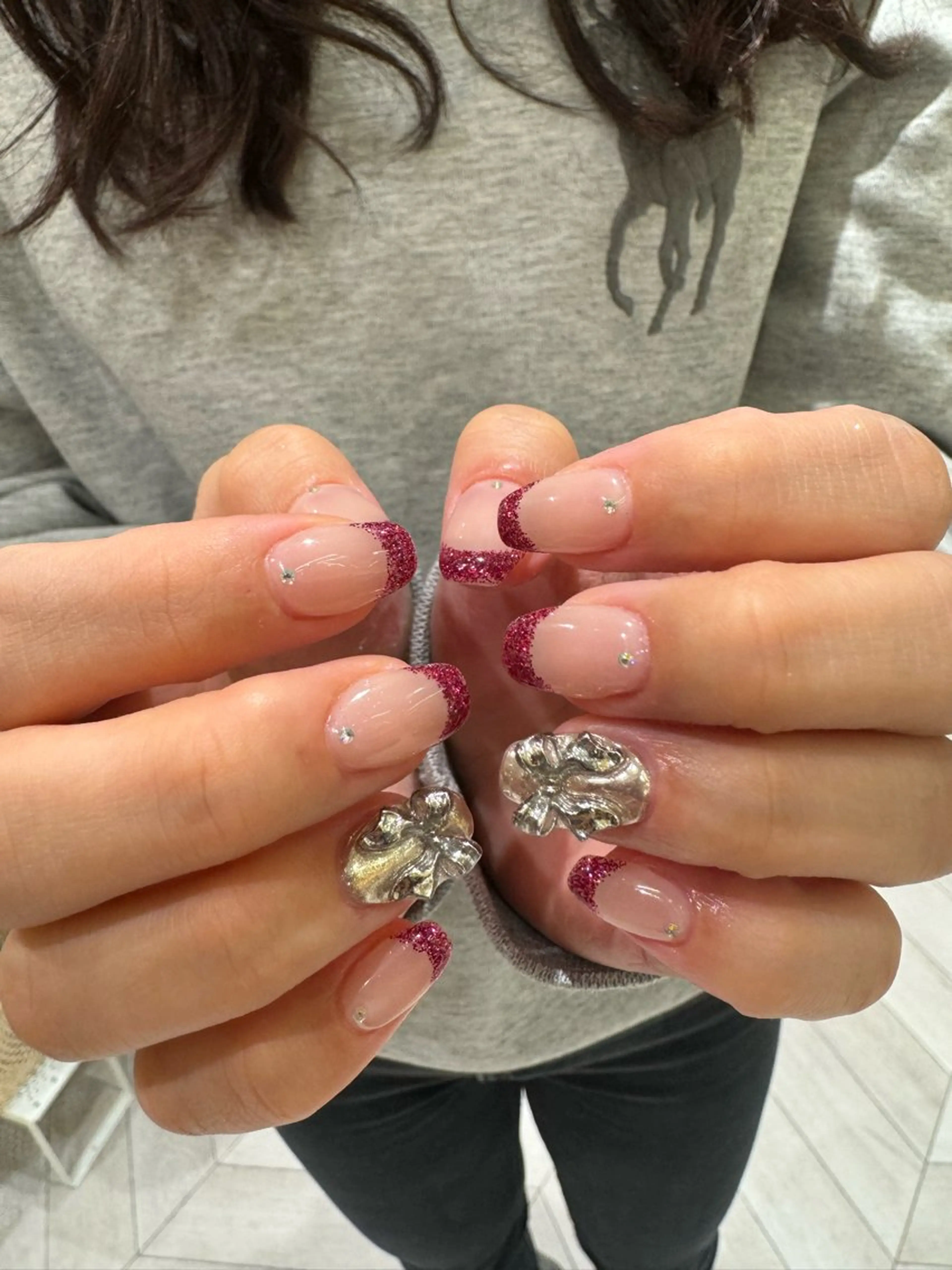 ネイル ハンドネイル なぽ ❤︎ y2k/韓国nailのネイルデザイン