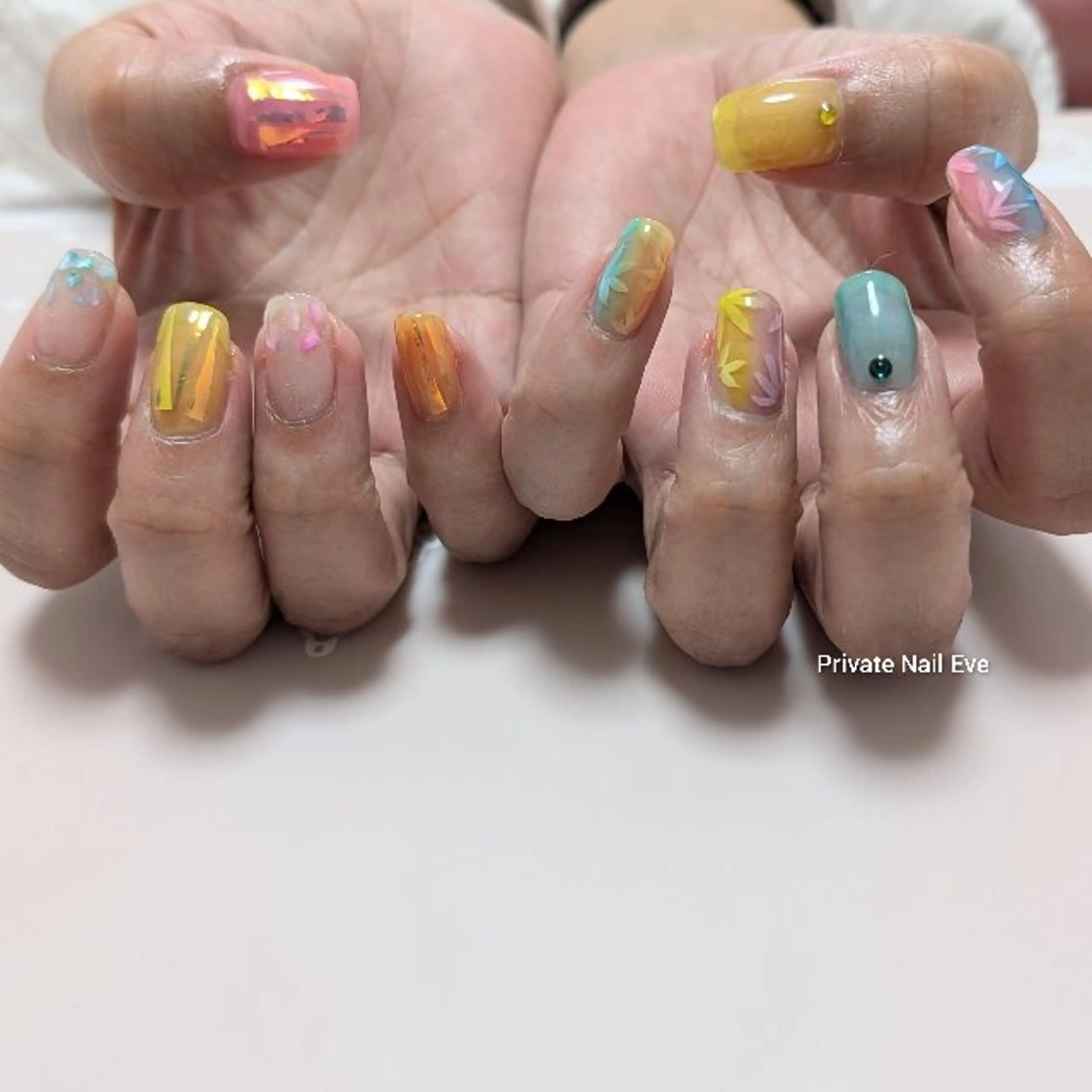 ネイル 夏ネイル ハンドネイル ネイル junkoのネイルデザイン