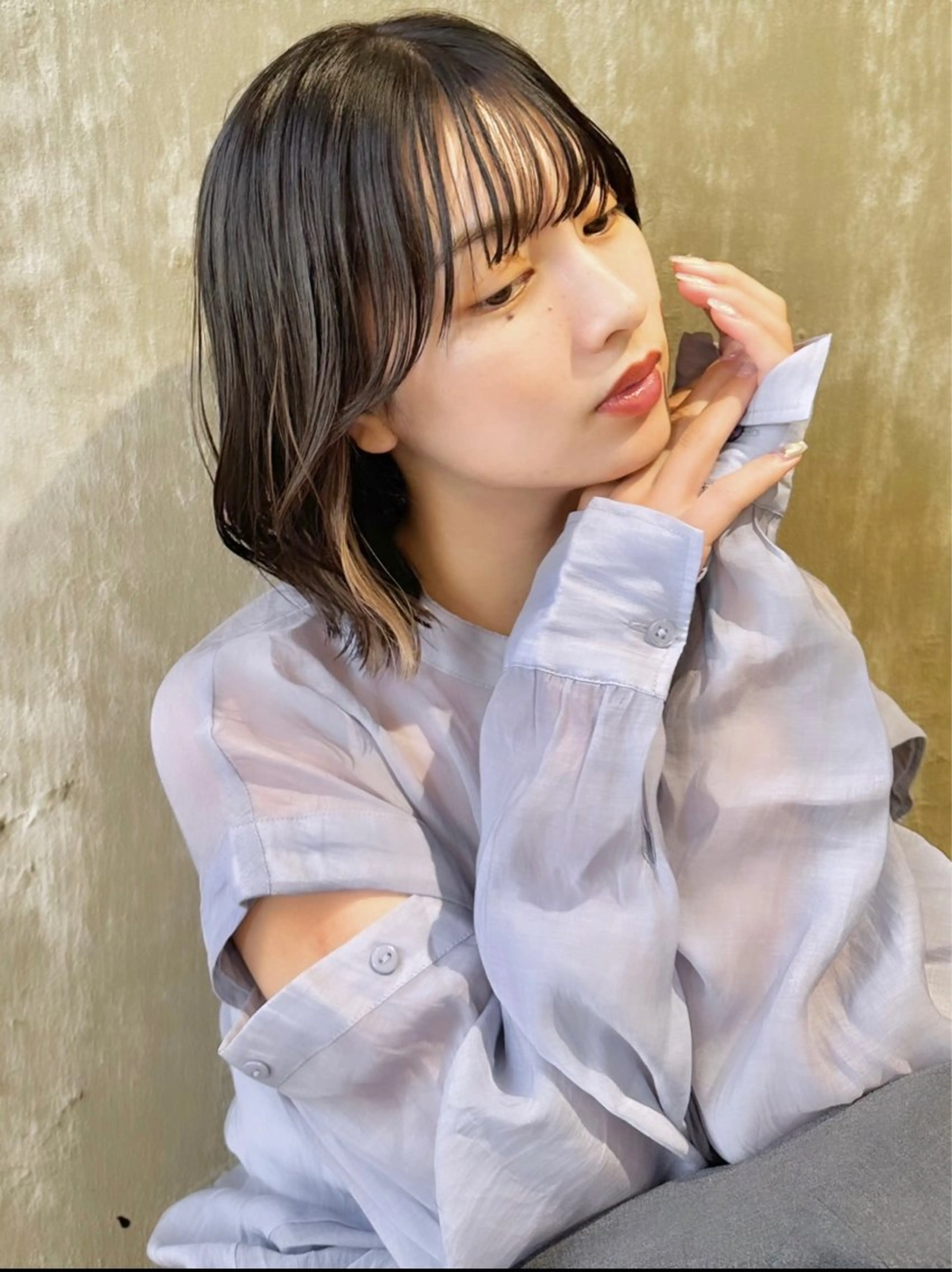 ミディアム ヘアカラー トリートメント Libelle hair salonのヘアスタイル