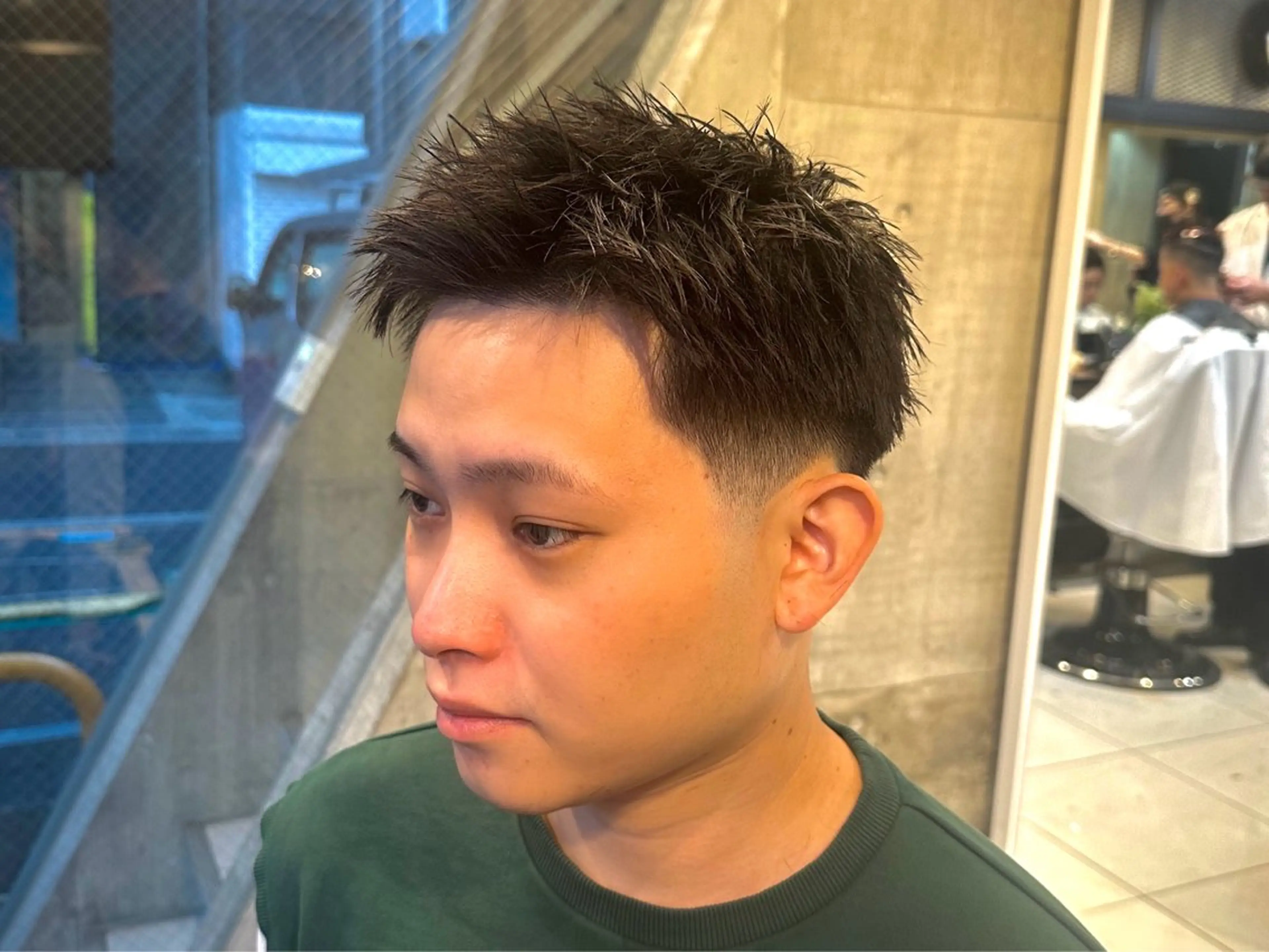 ショート メンズ フェードカット ツイスパ/メンズ パーマ/歩夢のヘアスタイル